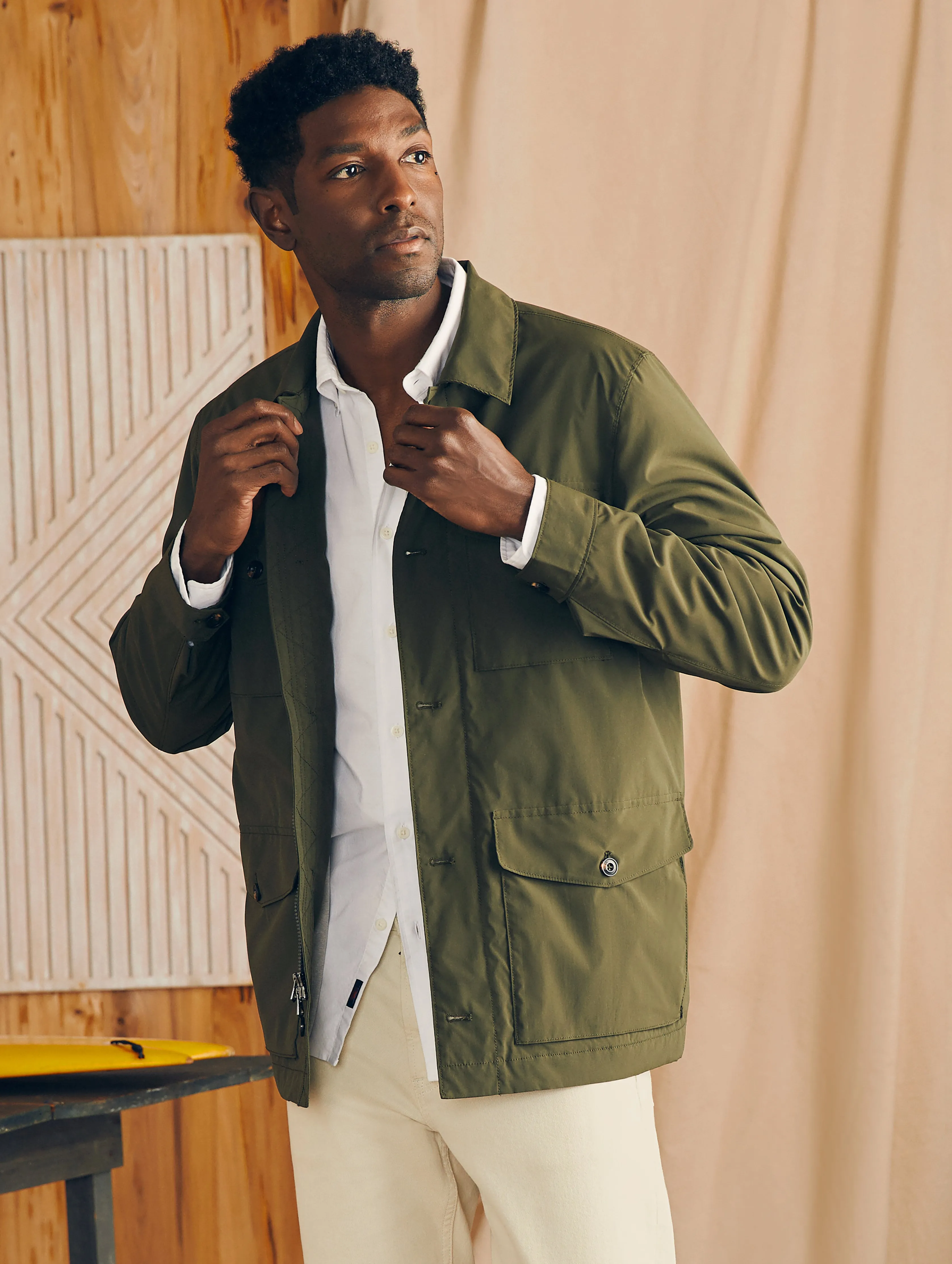 Movement Field Jacket - Cascade Olive sold by Faherty product image thumbnail 3