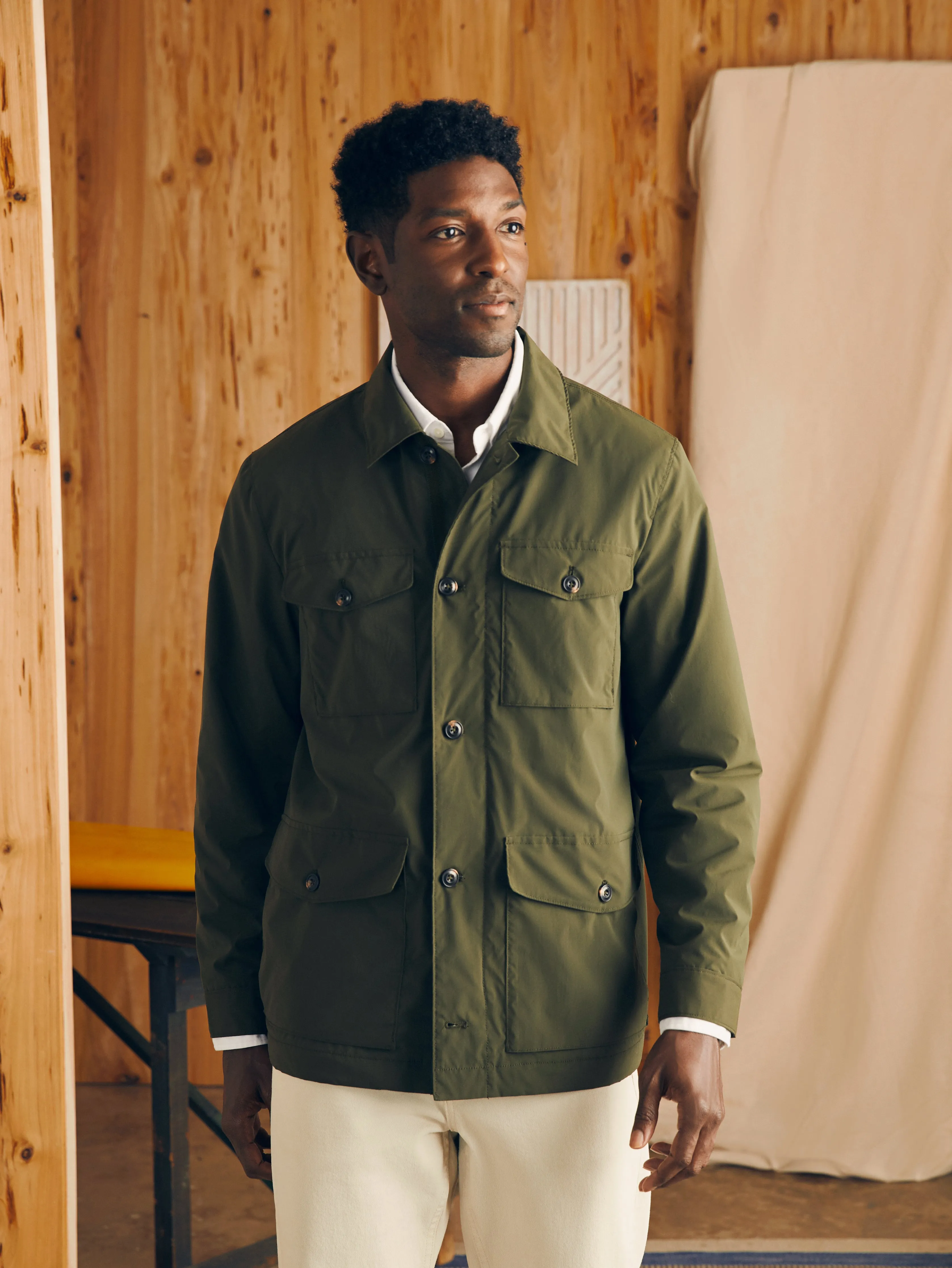 Movement Field Jacket - Cascade Olive sold by Faherty product image thumbnail 5