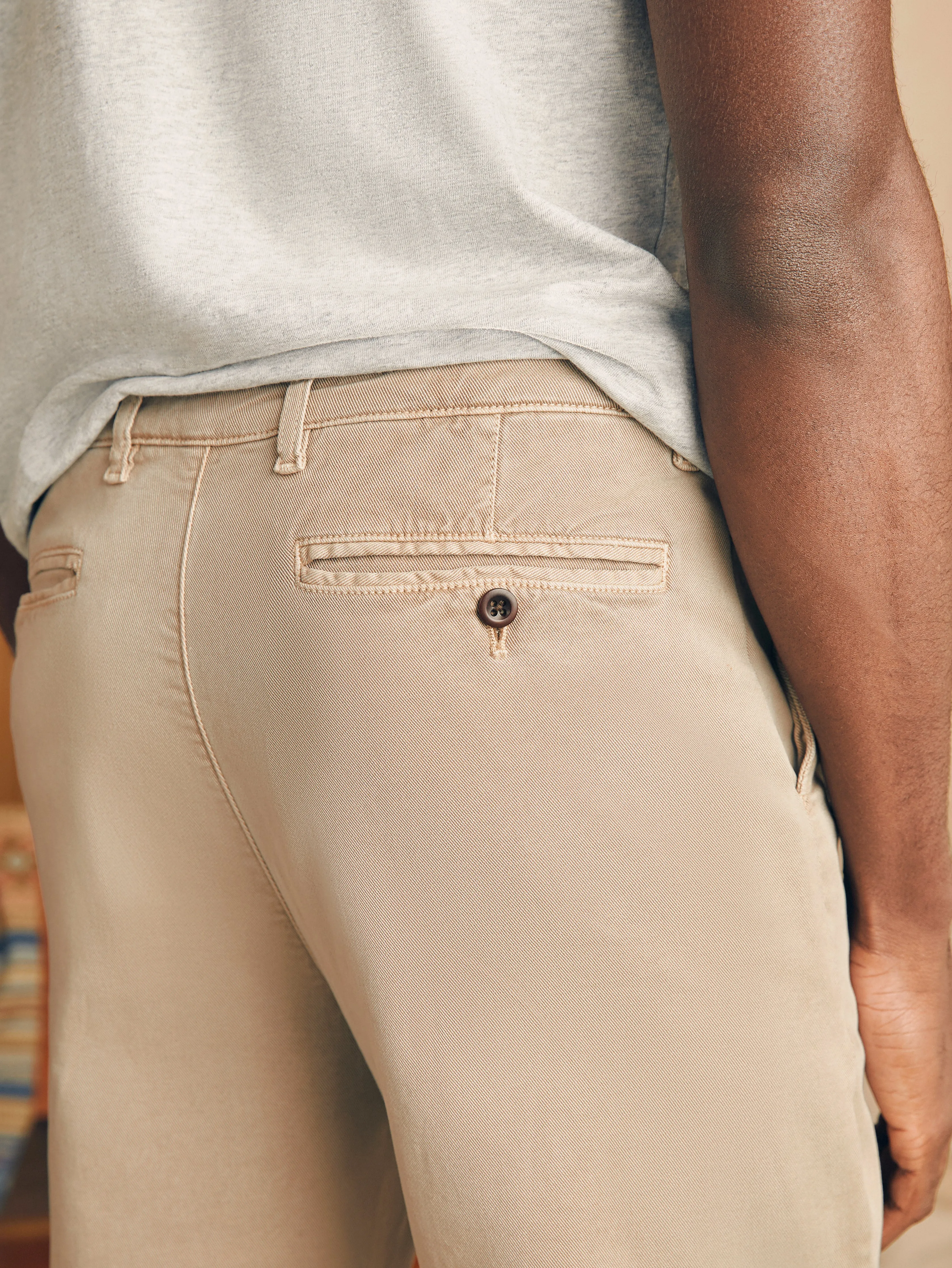 Coastline Stretch Chino (34" Inseam) - Utility Khaki sold by Faherty product image thumbnail 4