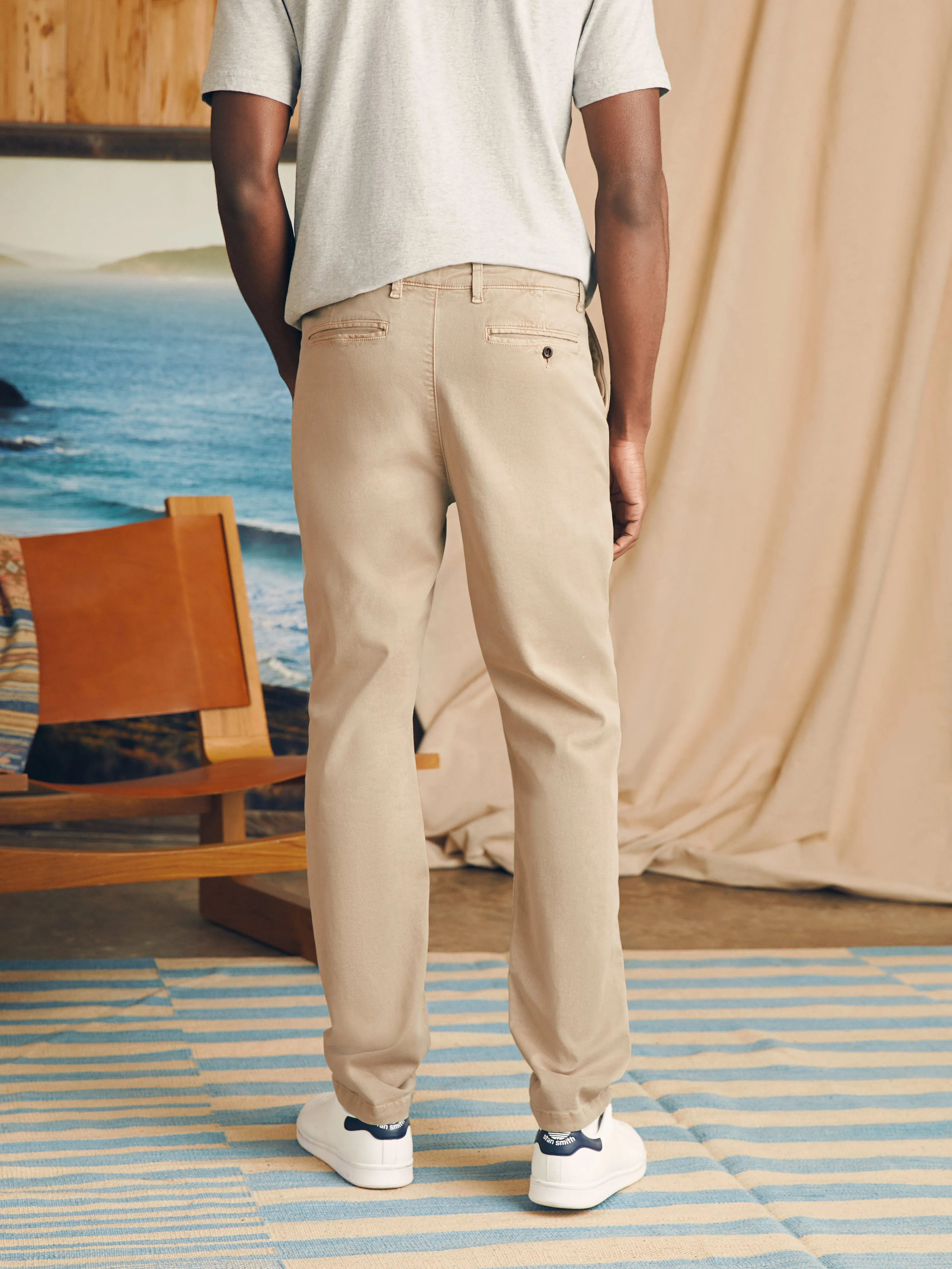 Coastline Stretch Chino (34" Inseam) - Utility Khaki sold by Faherty product image thumbnail 5