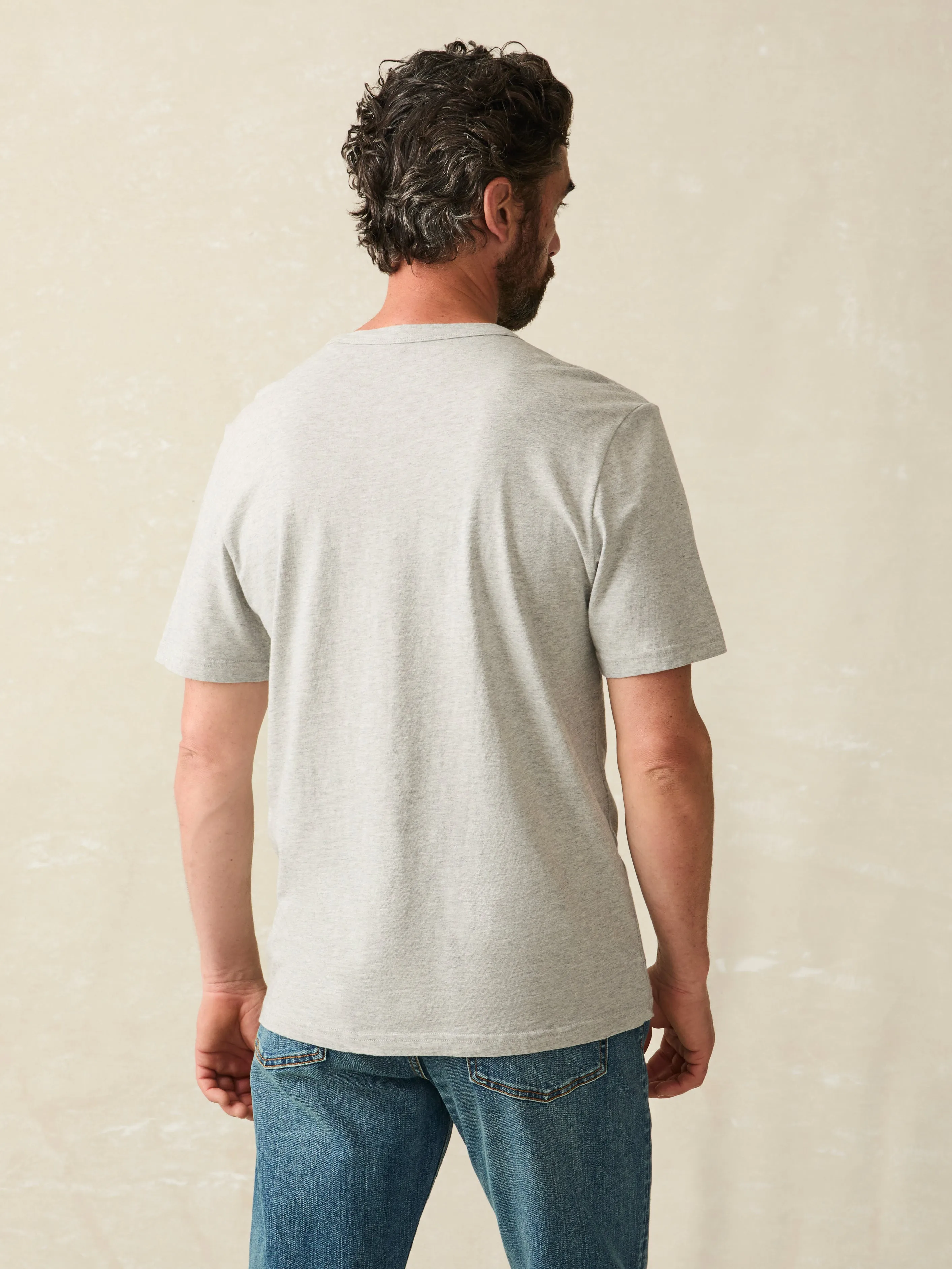 Sunwashed Tee - Heather Grey sold by Faherty product image thumbnail 5
