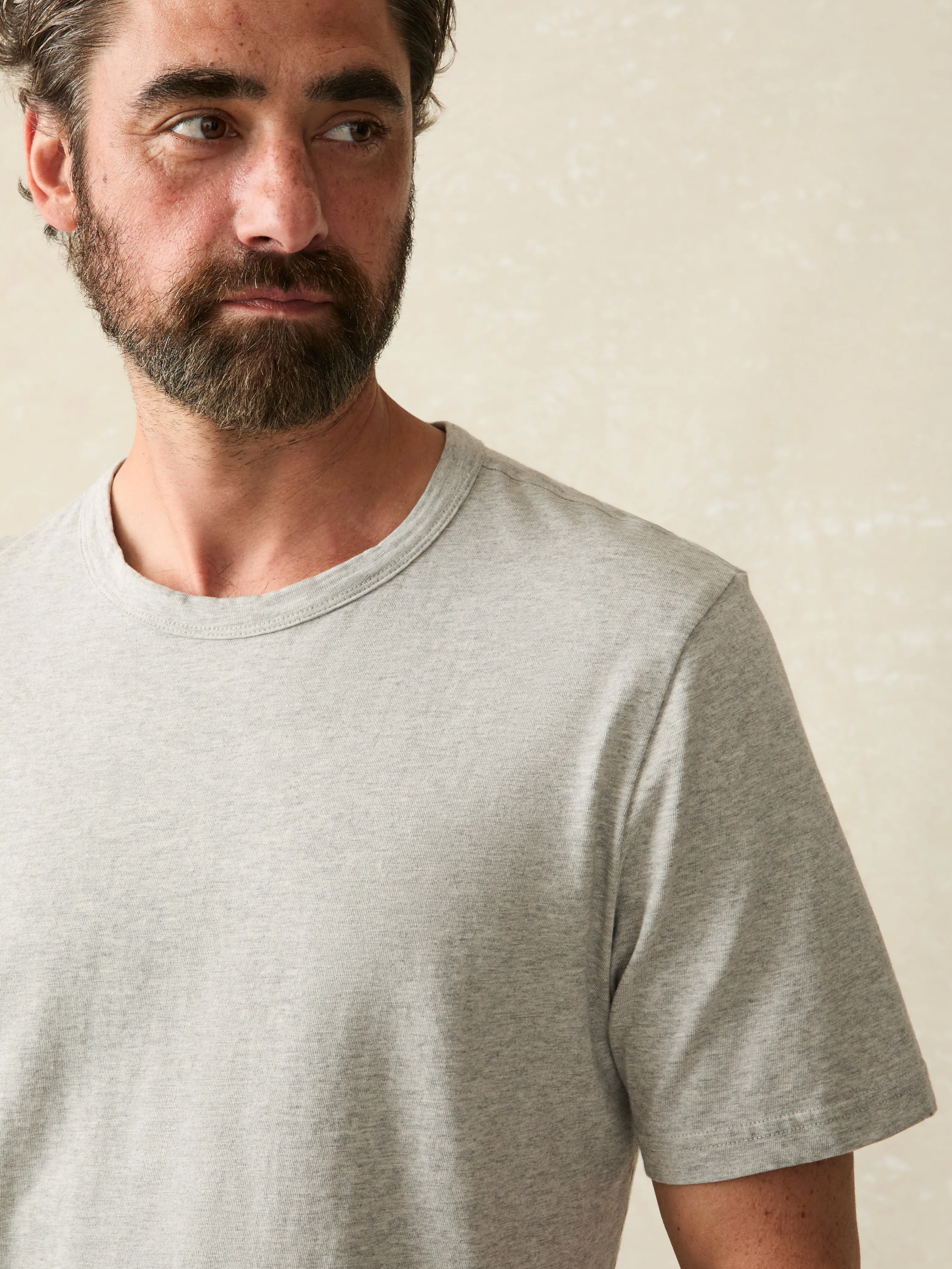 Sunwashed Tee - Heather Grey sold by Faherty product image thumbnail 2