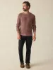 Sunwashed Crewneck Sweater - Plum Wine sold by Faherty