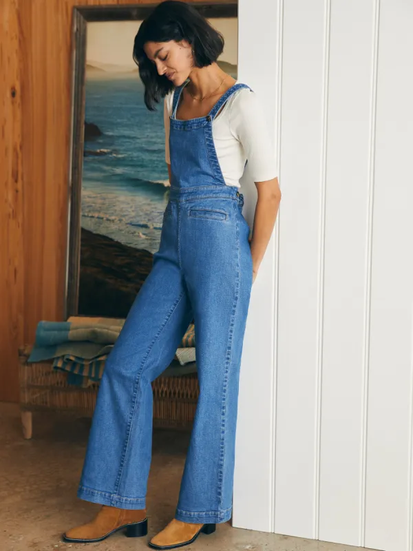 Organic Cotton Denim Sienna Jumpsuit - Seabrook Wash sold by Faherty