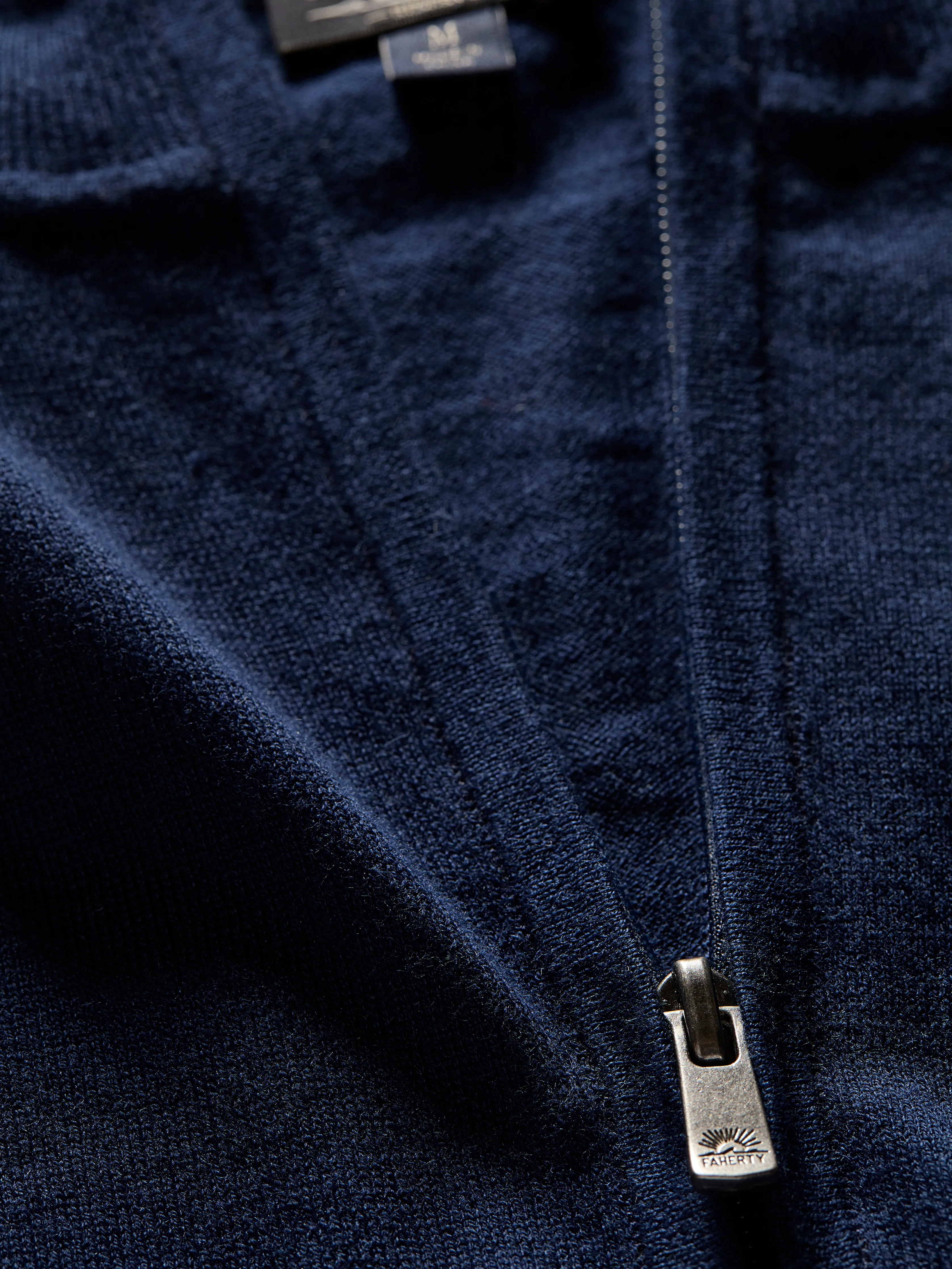 Movement™ Quarter Zip Sweater - Marine Navy Heather sold by Faherty product image thumbnail 4