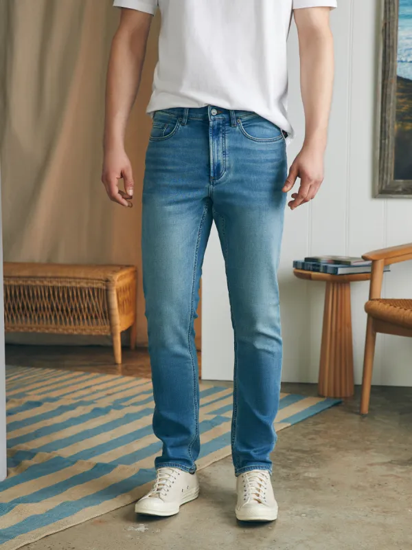 Stretch Terry Indigo 5-Pocket Pant (34" Inseam) - Eastern Shore sold by Faherty