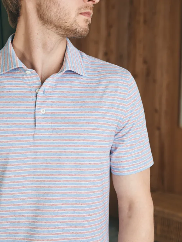 Movement™ Short-Sleeve Polo Shirt (Tall) - Horizon Line Stripe sold by Faherty