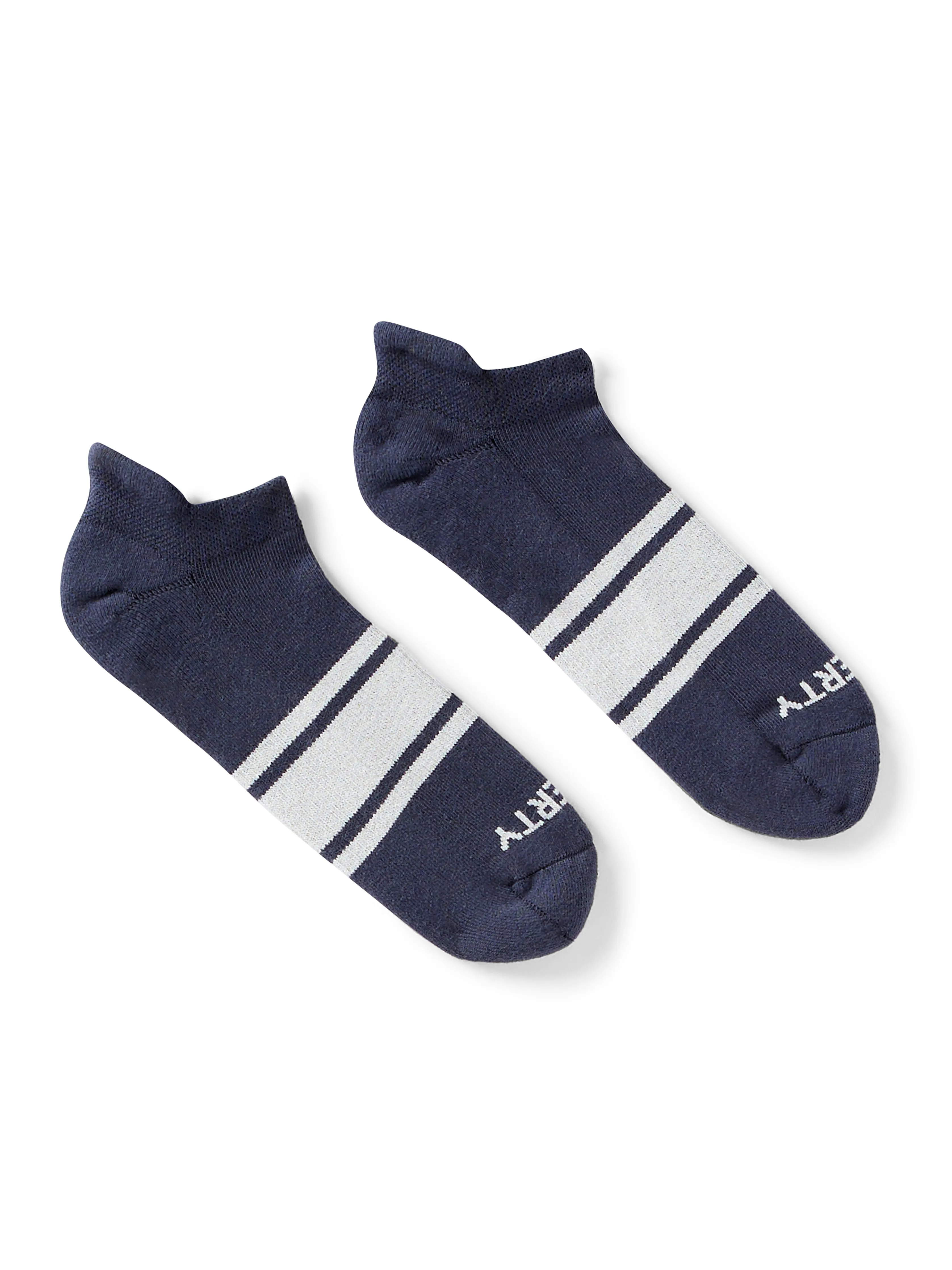 Surf Stripe Ankle Sock - Navy sold by Faherty