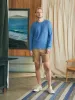 Sunwashed Slub Crew - Blue Horizon sold by Faherty
