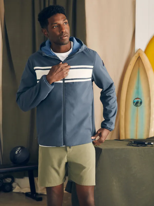 Shorelite Surf Stripe Jacket - Blue Nights sold by Faherty