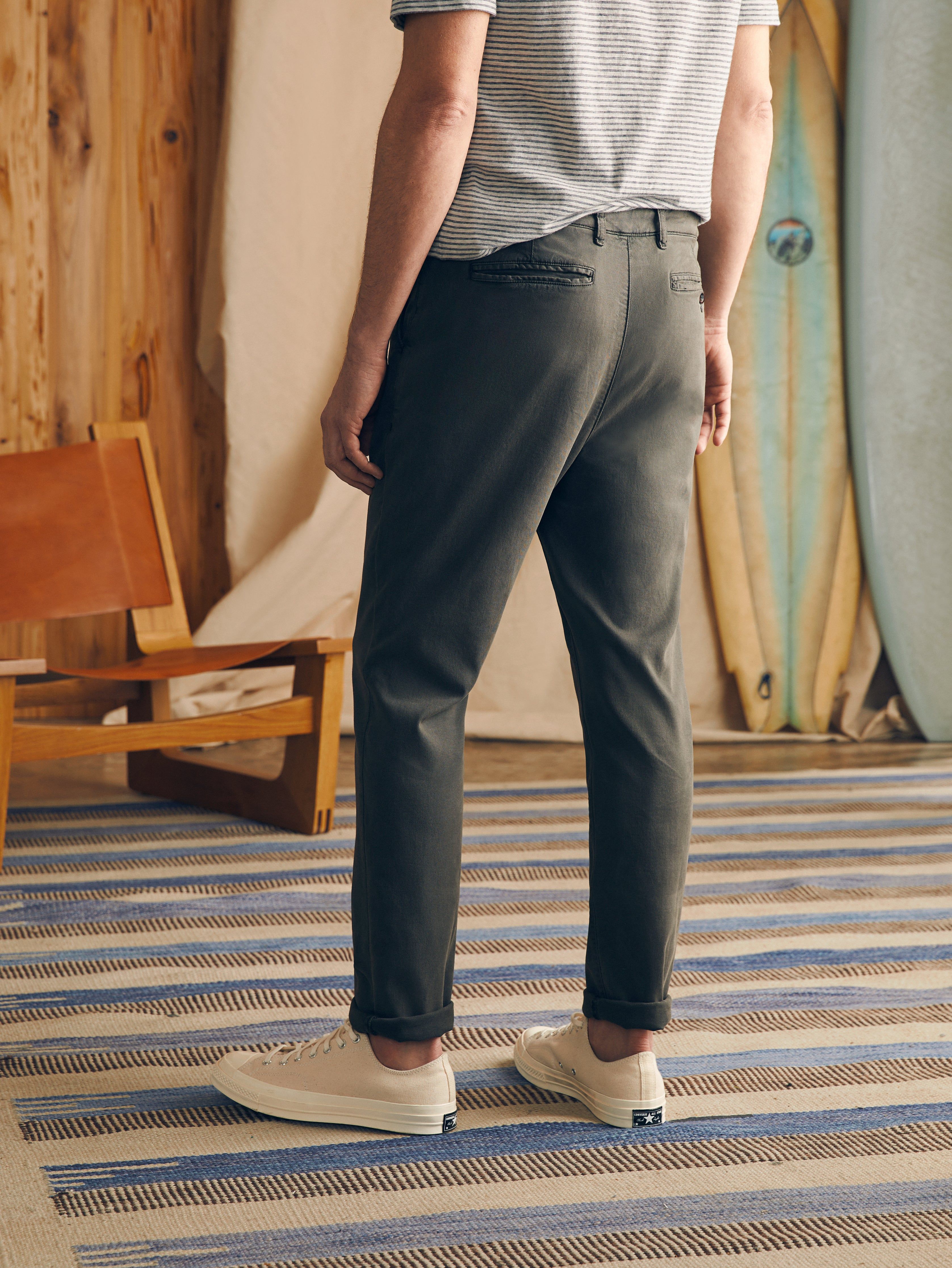 Coastline Stretch Chino (30" Inseam) - Faded Black sold by Faherty product image thumbnail 5