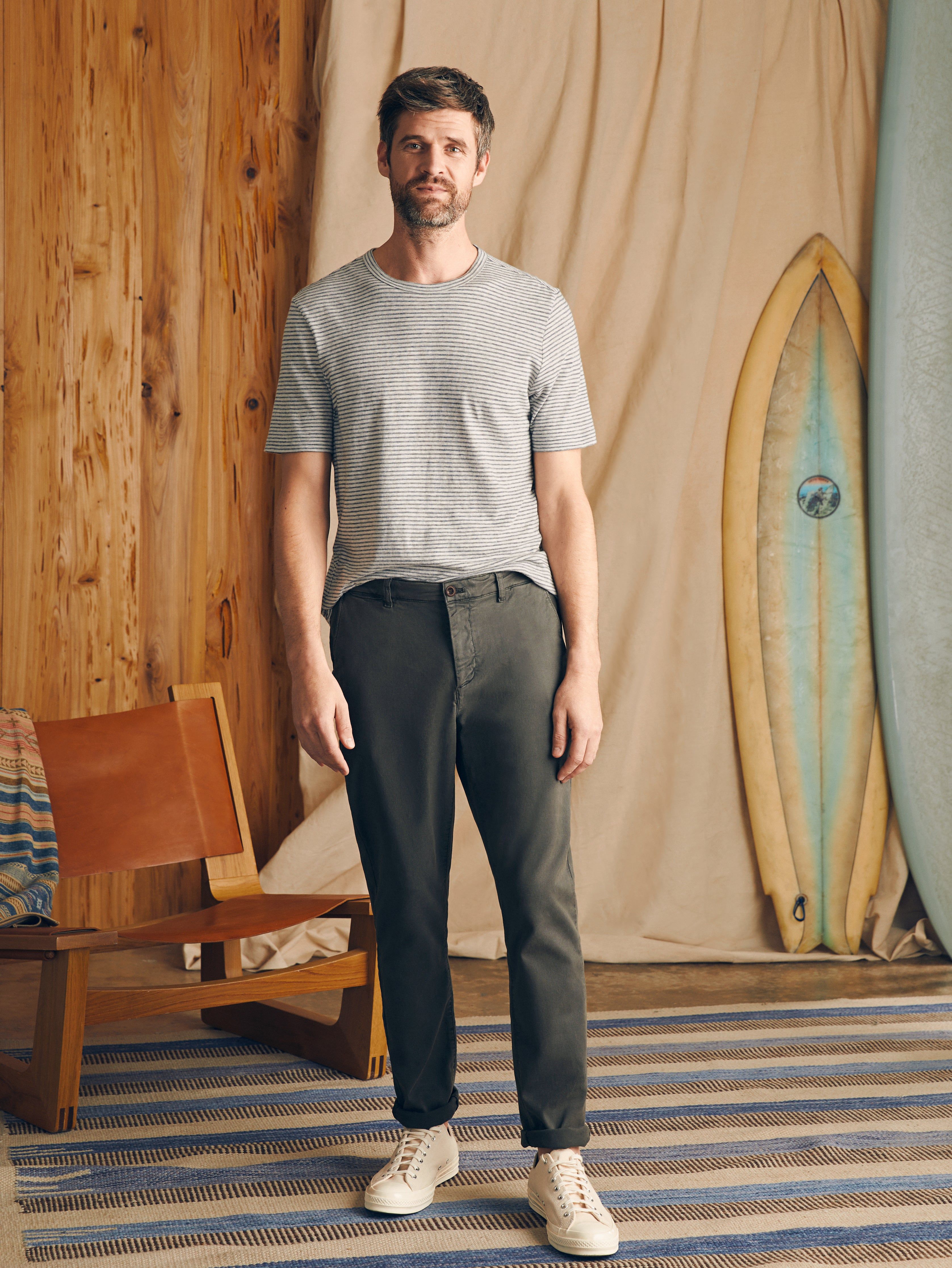 Coastline Stretch Chino (30" Inseam) - Faded Black sold by Faherty product image thumbnail 2