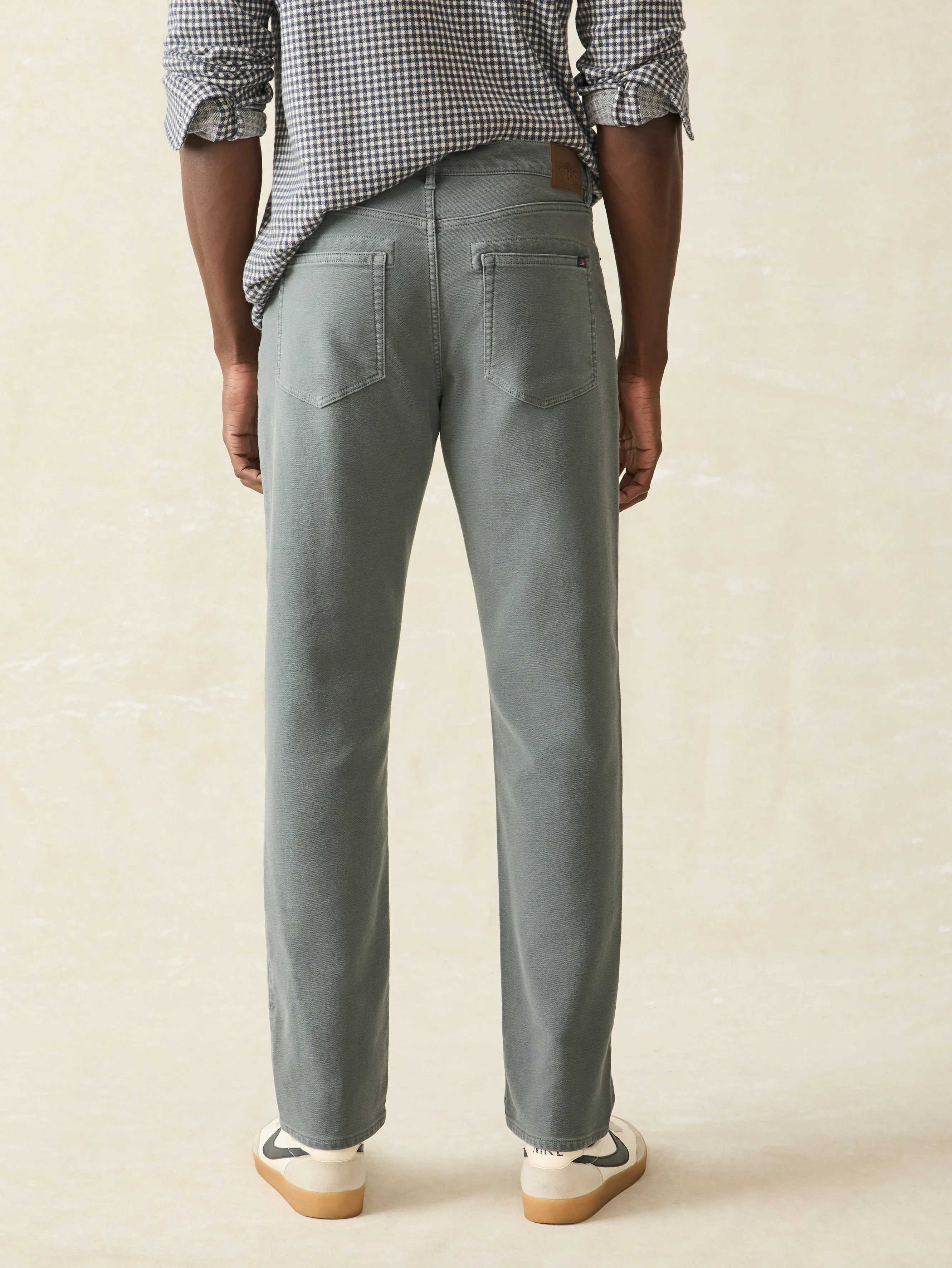 Stretch Terry 5-Pocket Athletic Fit Pant - Slate sold by Faherty product image thumbnail 5