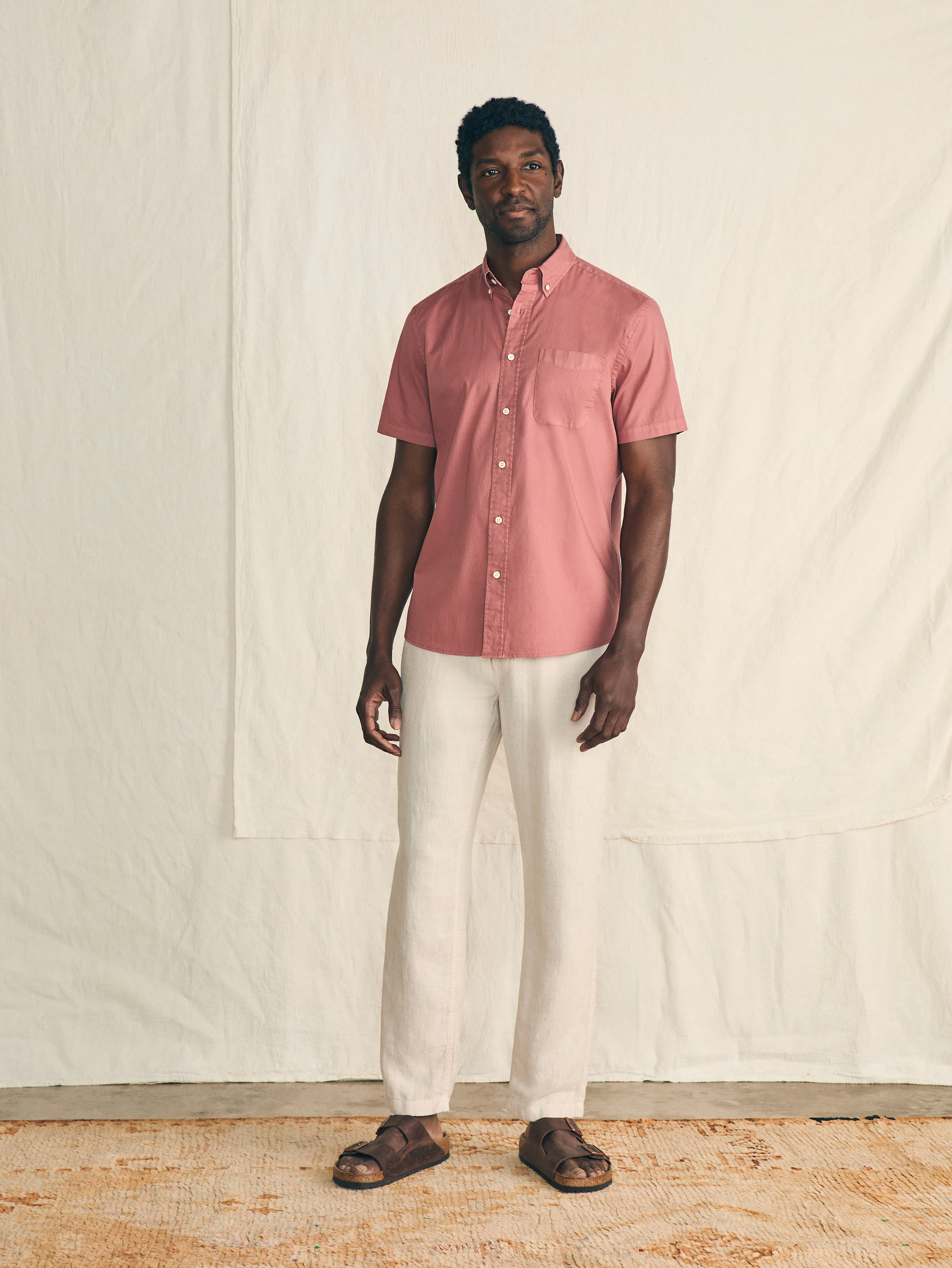 Short-Sleeve Stretch Playa Shirt - Faded Flag sold by Faherty product image thumbnail 3