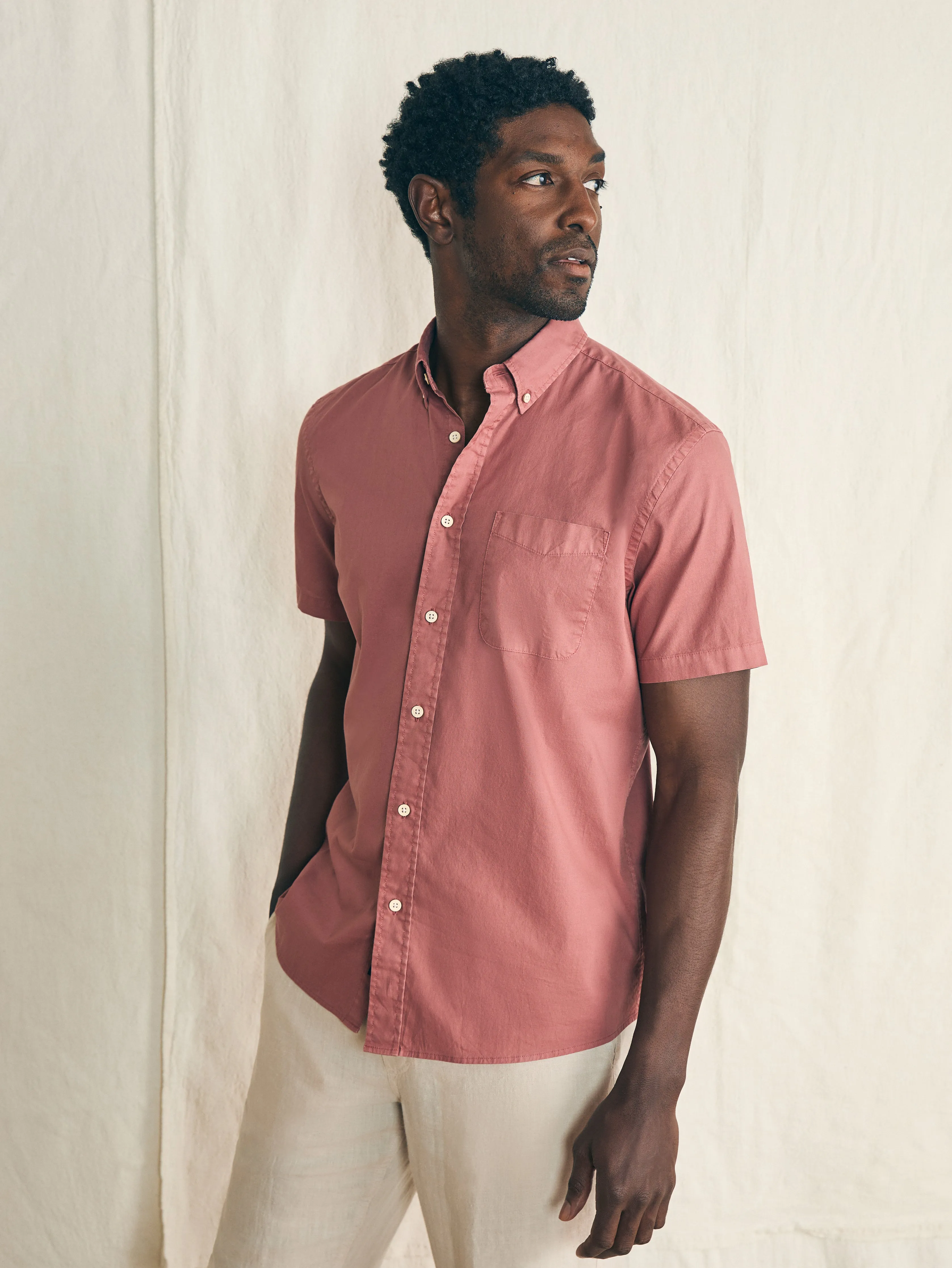Short-Sleeve Stretch Playa Shirt - Faded Flag sold by Faherty product image thumbnail 4