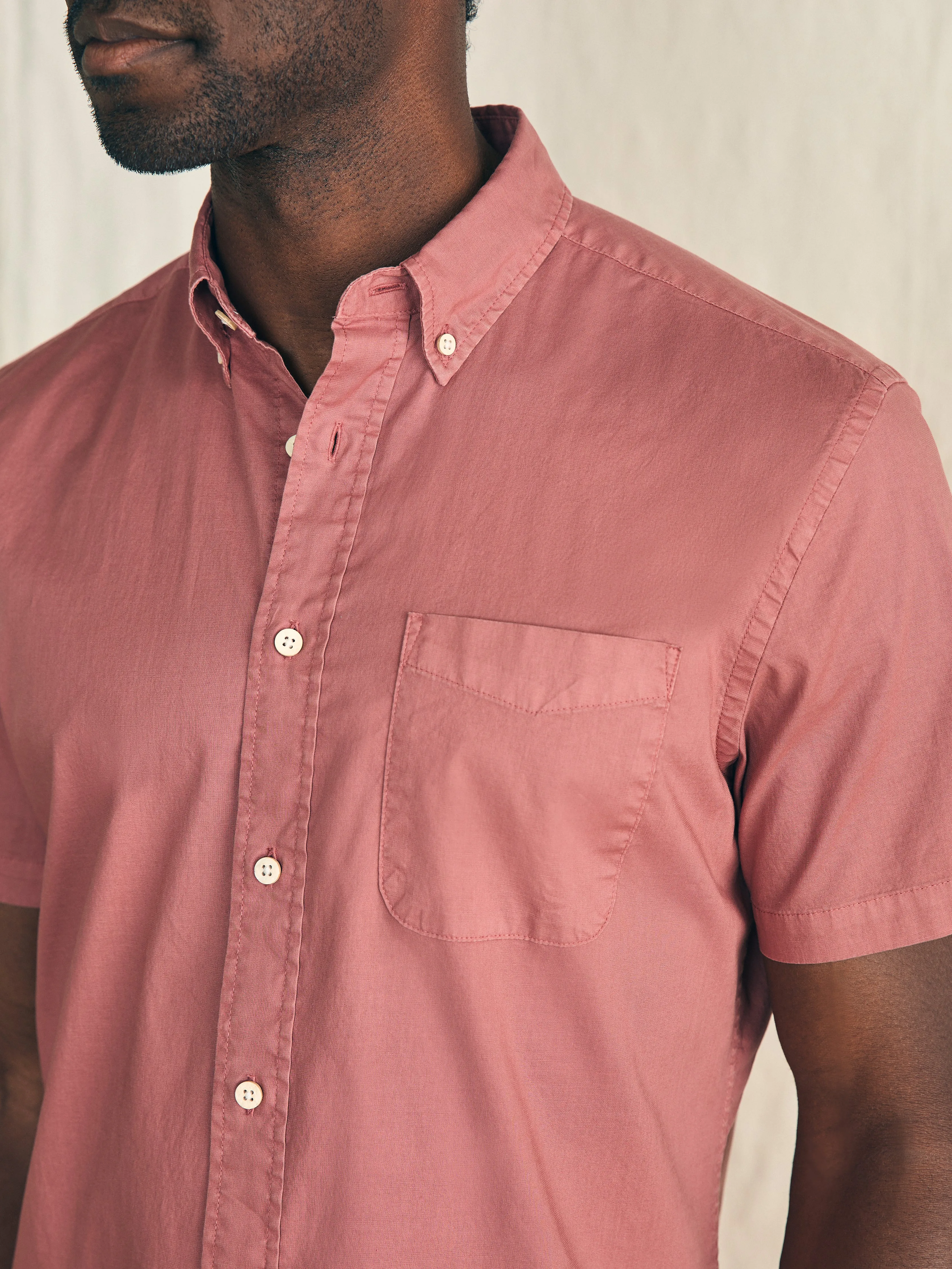 Short-Sleeve Stretch Playa Shirt - Faded Flag sold by Faherty product image thumbnail 2
