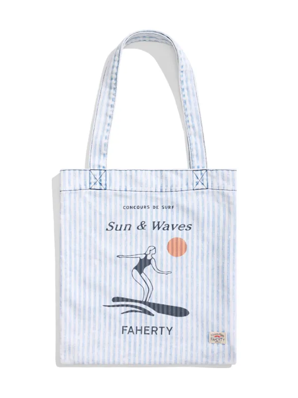 Topsail Tote - Railroad Stripe sold by Faherty