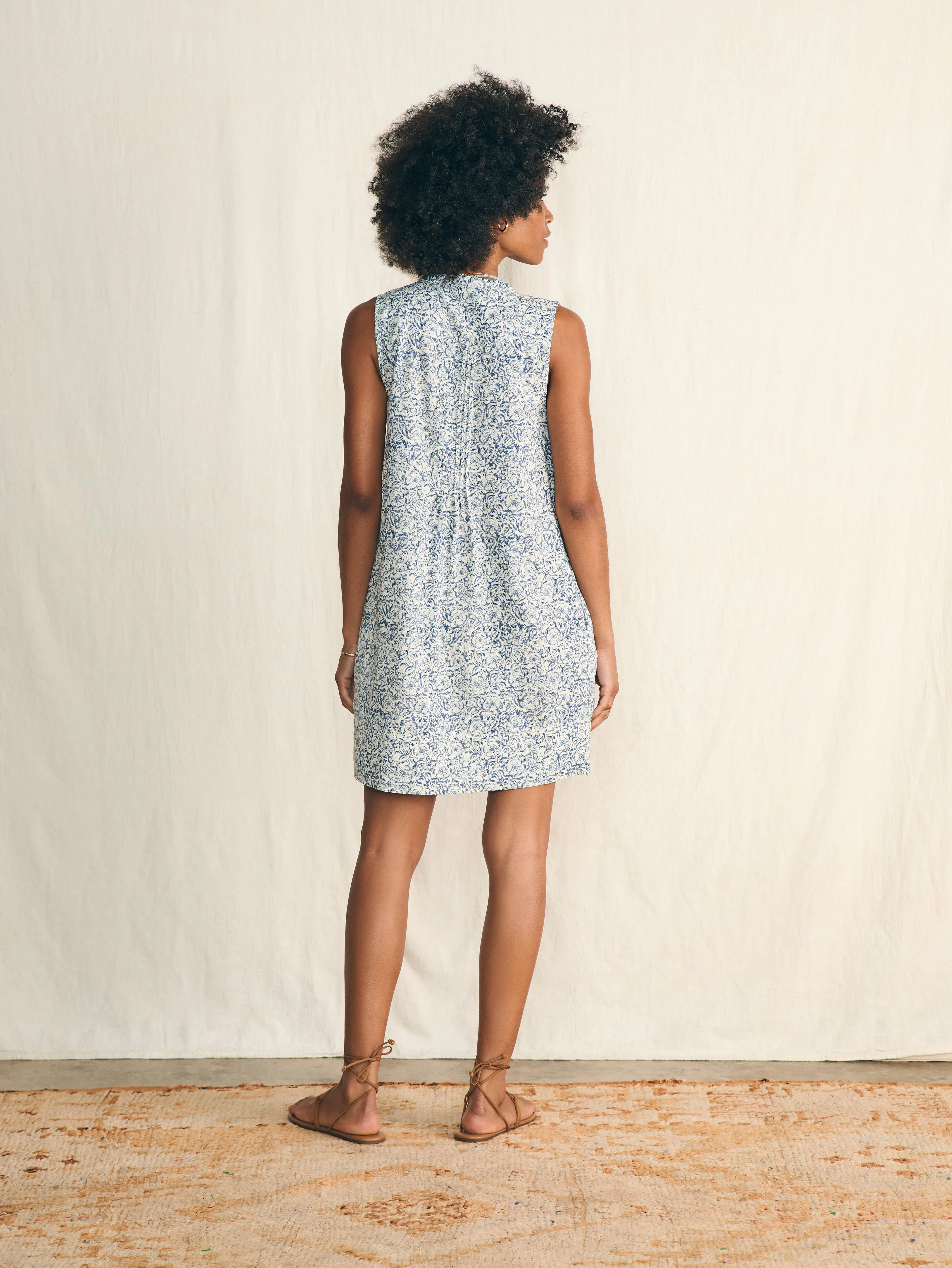 Isha Dress - Cream Imma Floral sold by Faherty product image thumbnail 5