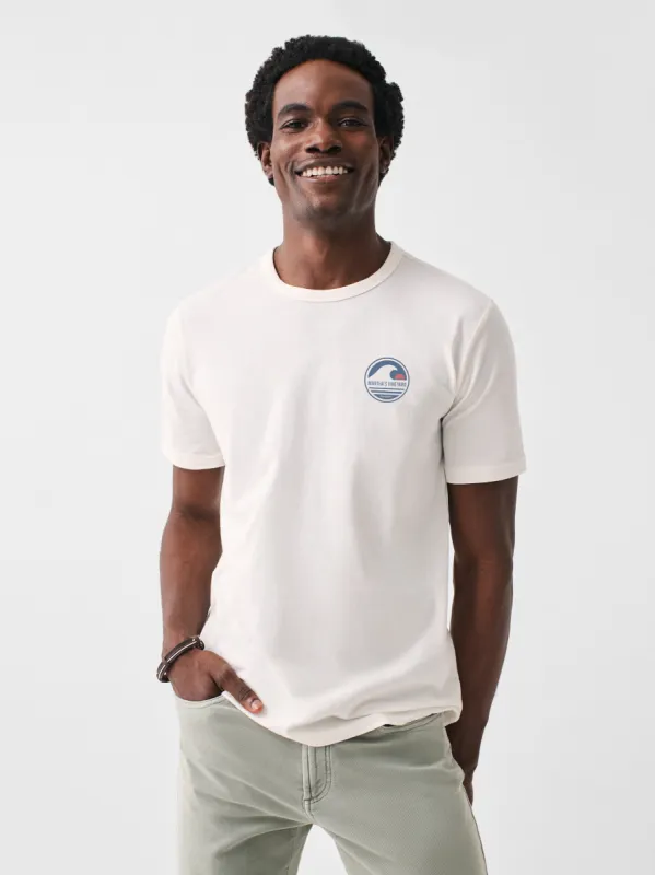 Martha's Vineyard Short-Sleeve Crew T-Shirt - White sold by Faherty