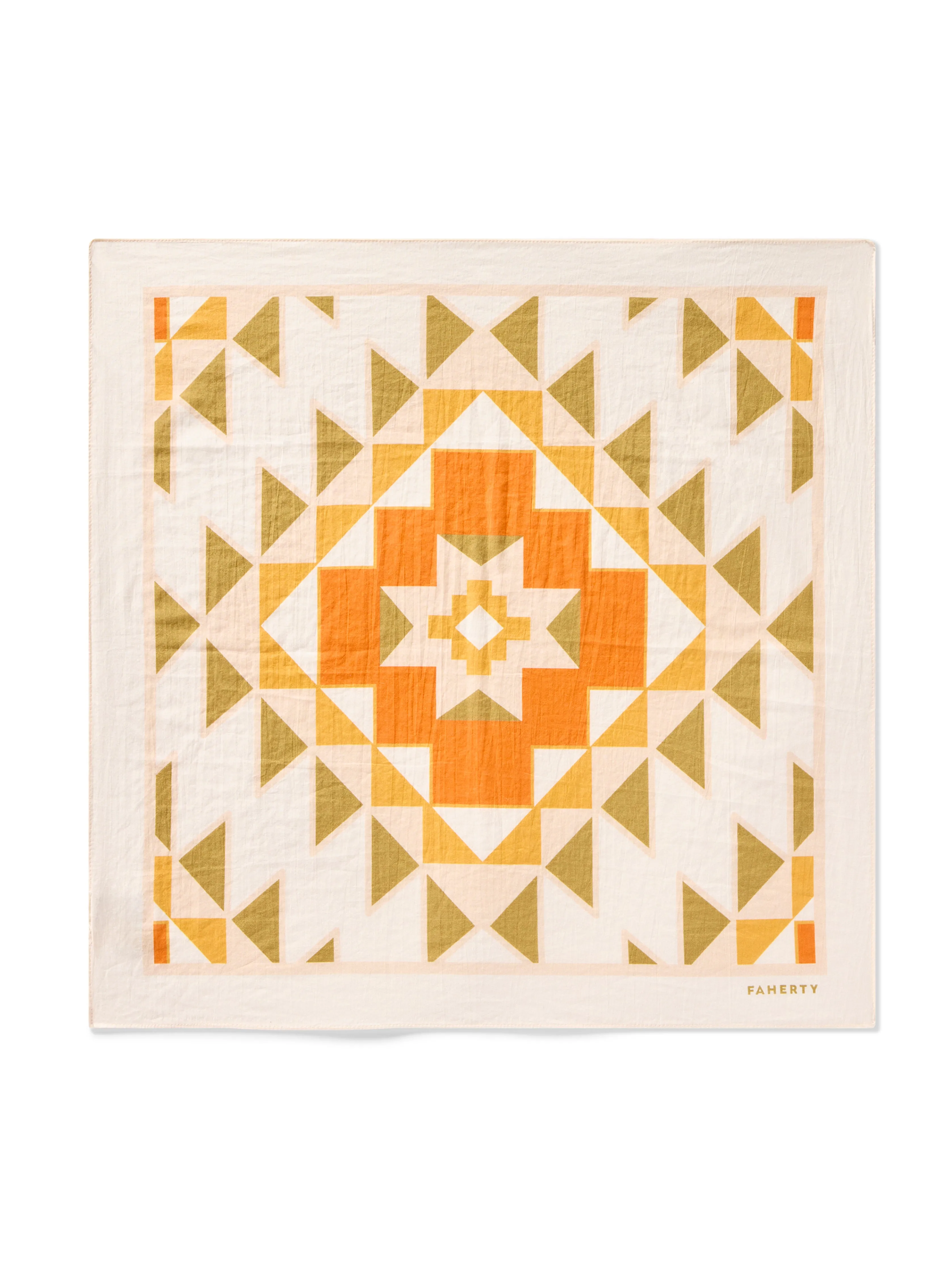 B.YELLOWTAIL Bandana - Cream sold by Faherty