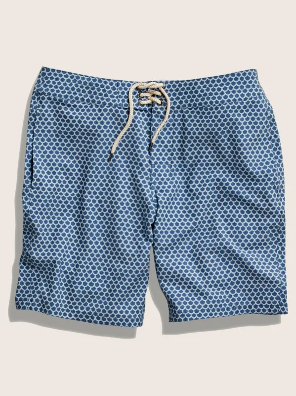 Classic Boardshort (7" Inseam) - Fishscale Batik sold by Faherty