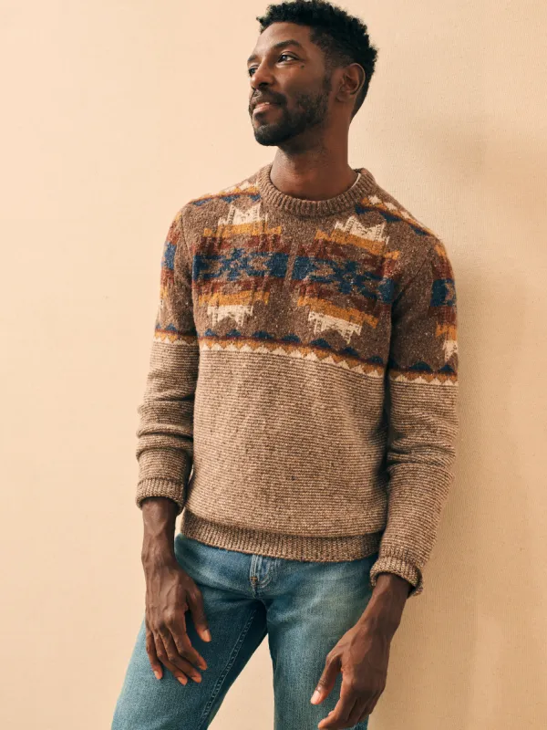 Doug Good Feather Donegal Crew - Brown Earth Fire sold by Faherty