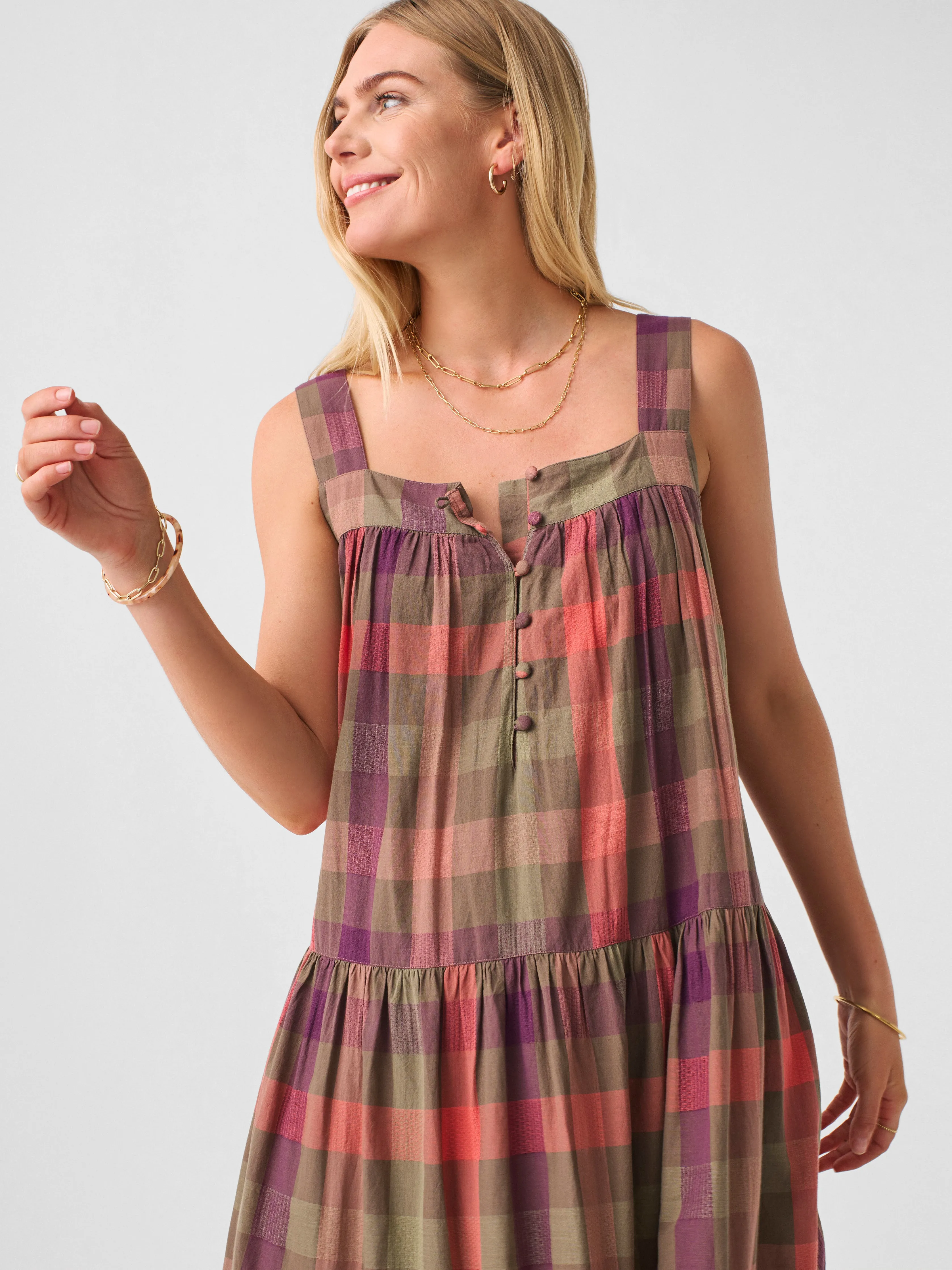 Marina Dress - Desert Plaid sold by Faherty product image thumbnail 2