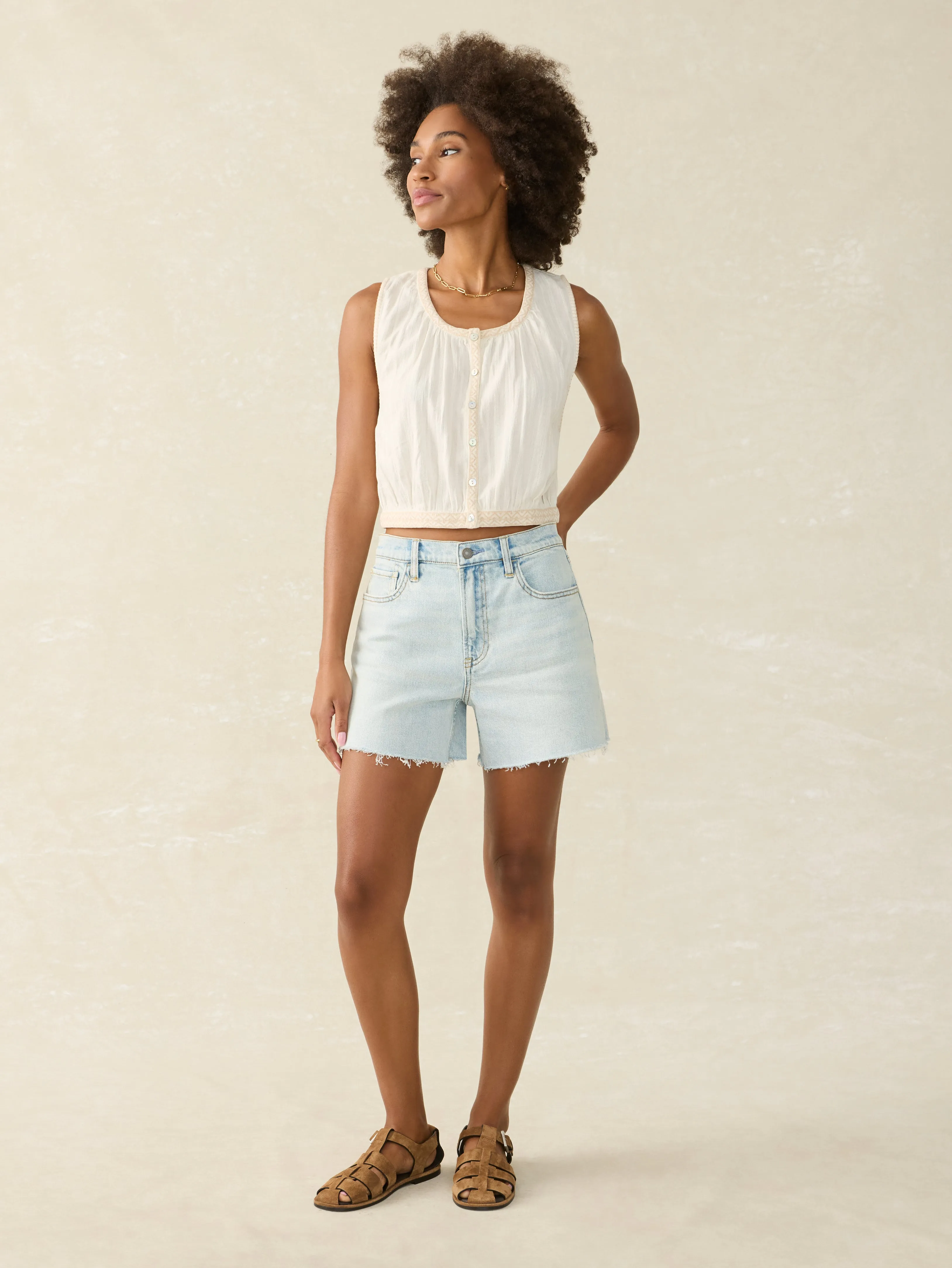 Organic Cotton Denim Short - Cloudbreak Wash sold by Faherty product image thumbnail 4