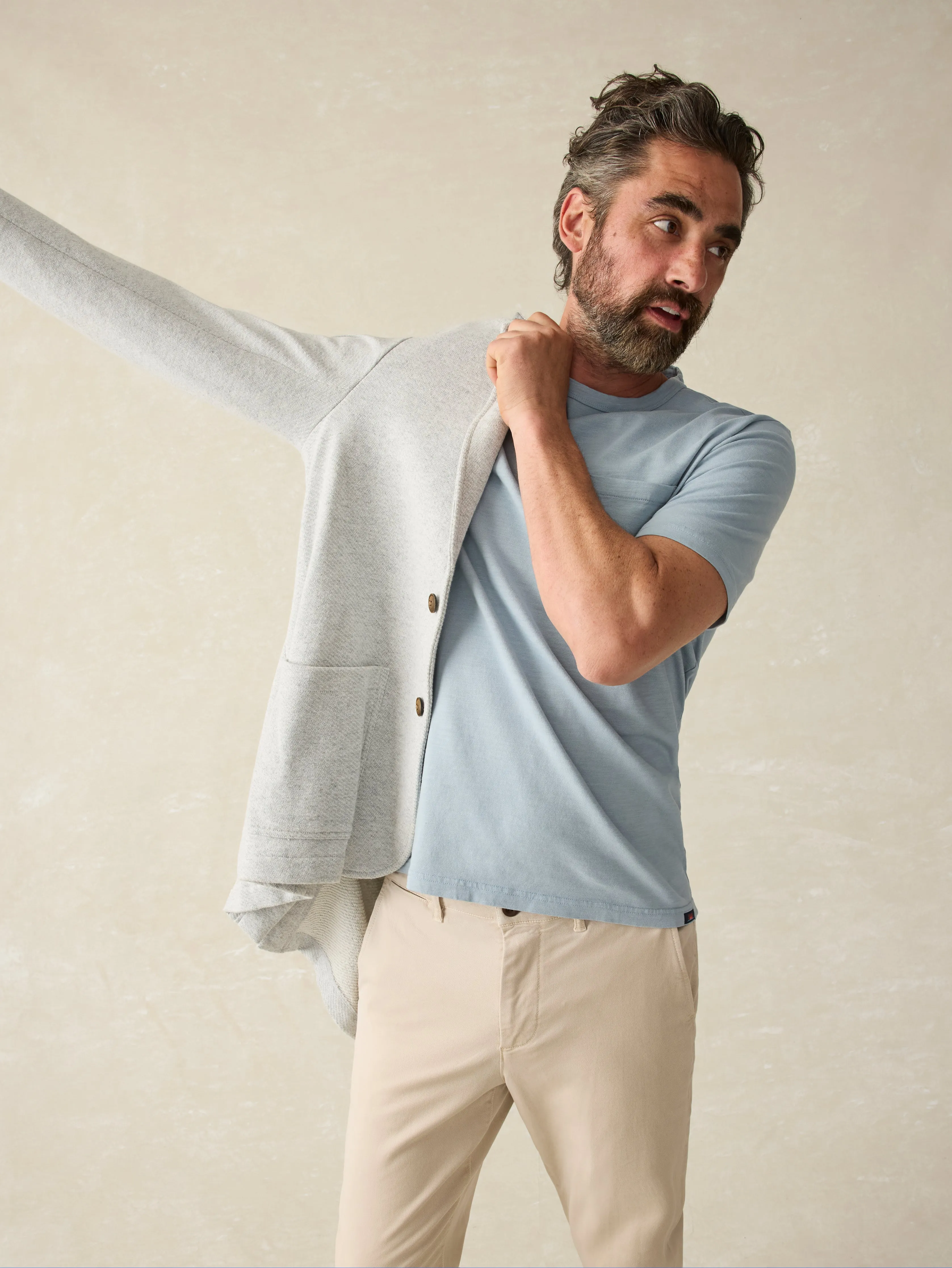 Sunwashed Pocket Tee (Tall) - Blue Breeze sold by Faherty product image thumbnail 2