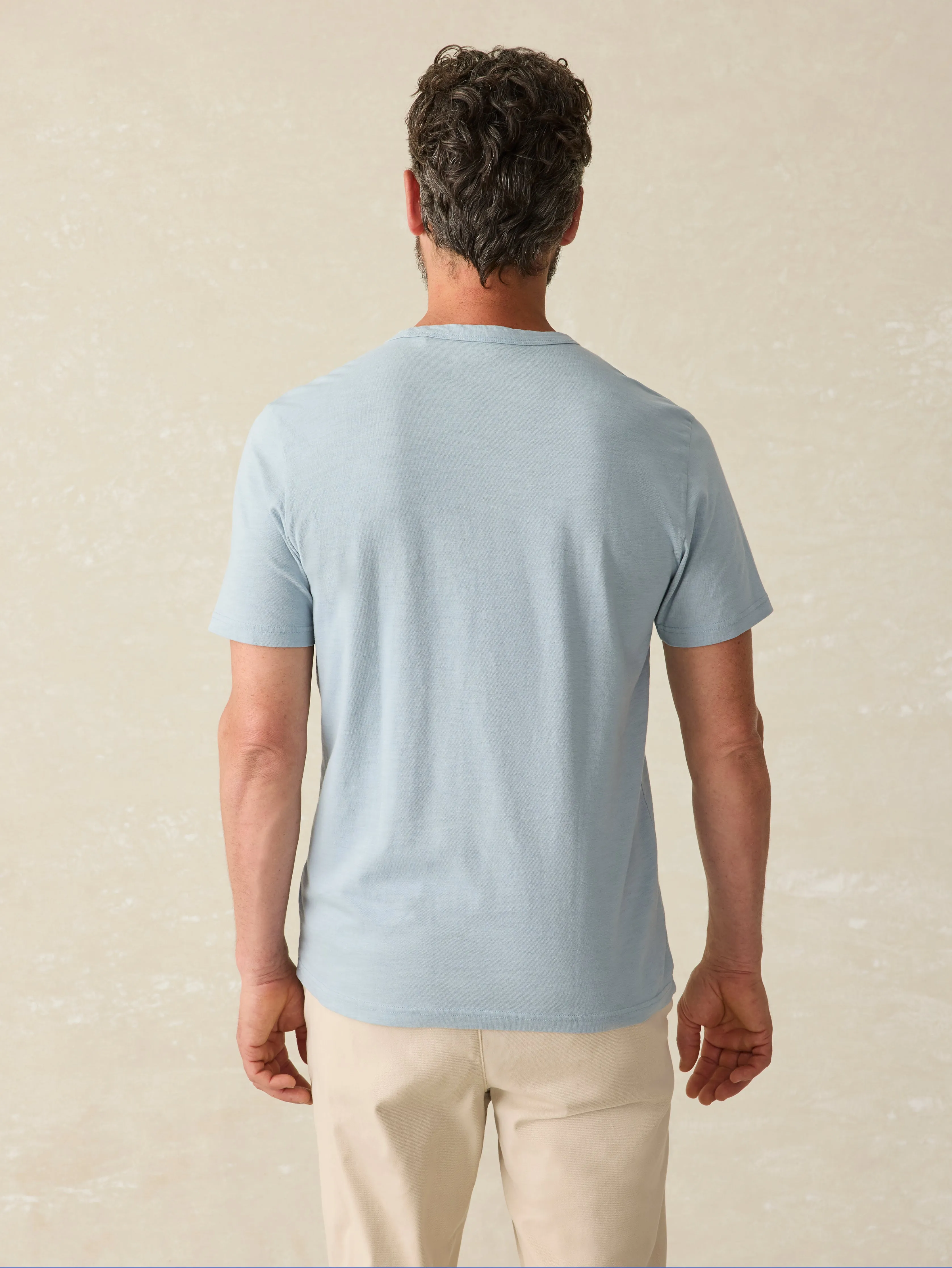 Sunwashed Pocket Tee (Tall) - Blue Breeze sold by Faherty product image thumbnail 5