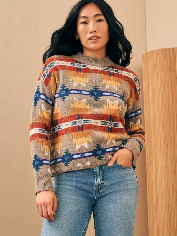 Doug Good Feather Sweater - Desert Earth Fire sold by Faherty