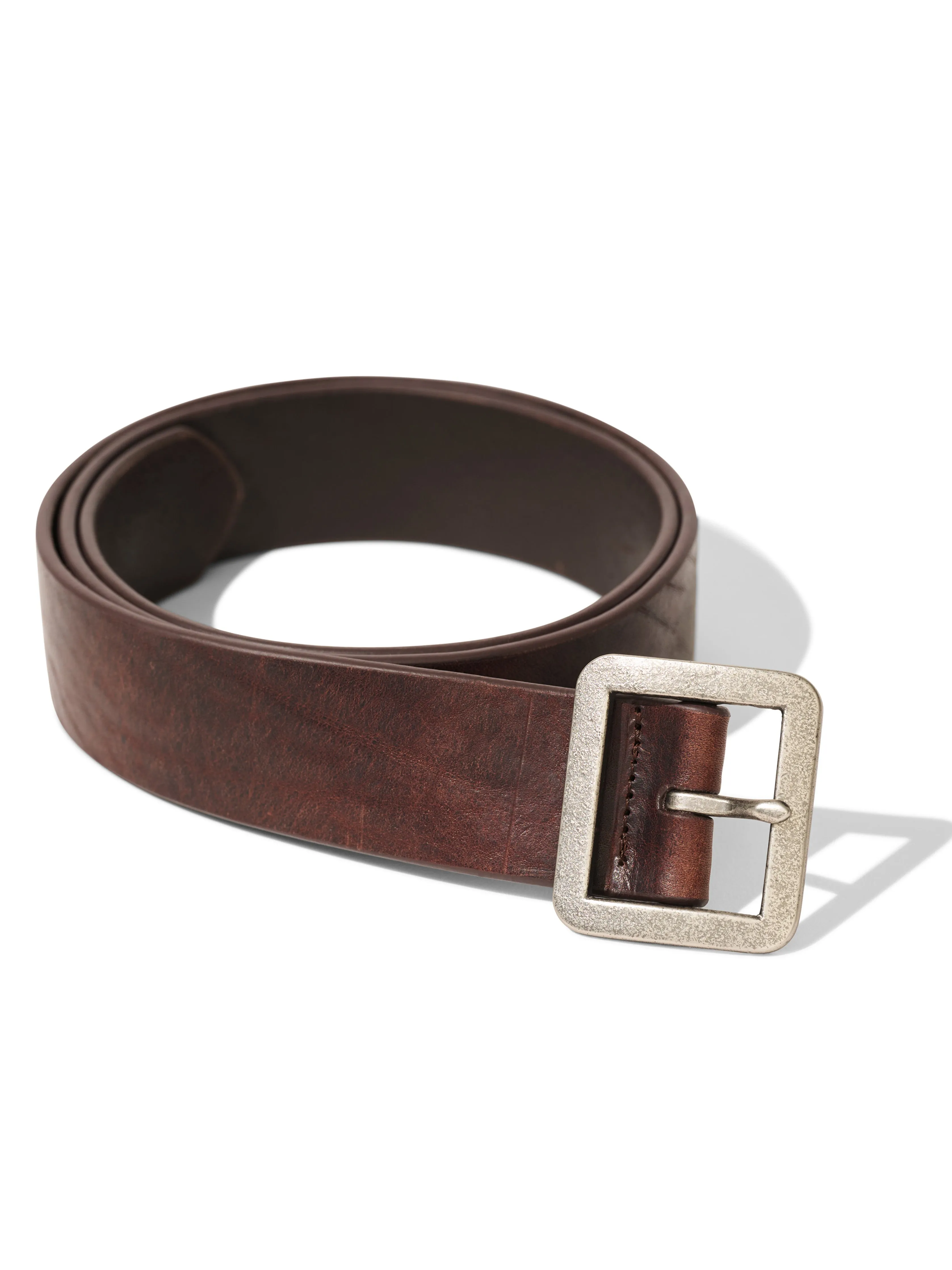 Rugged Leather Belt - Brown sold by Faherty