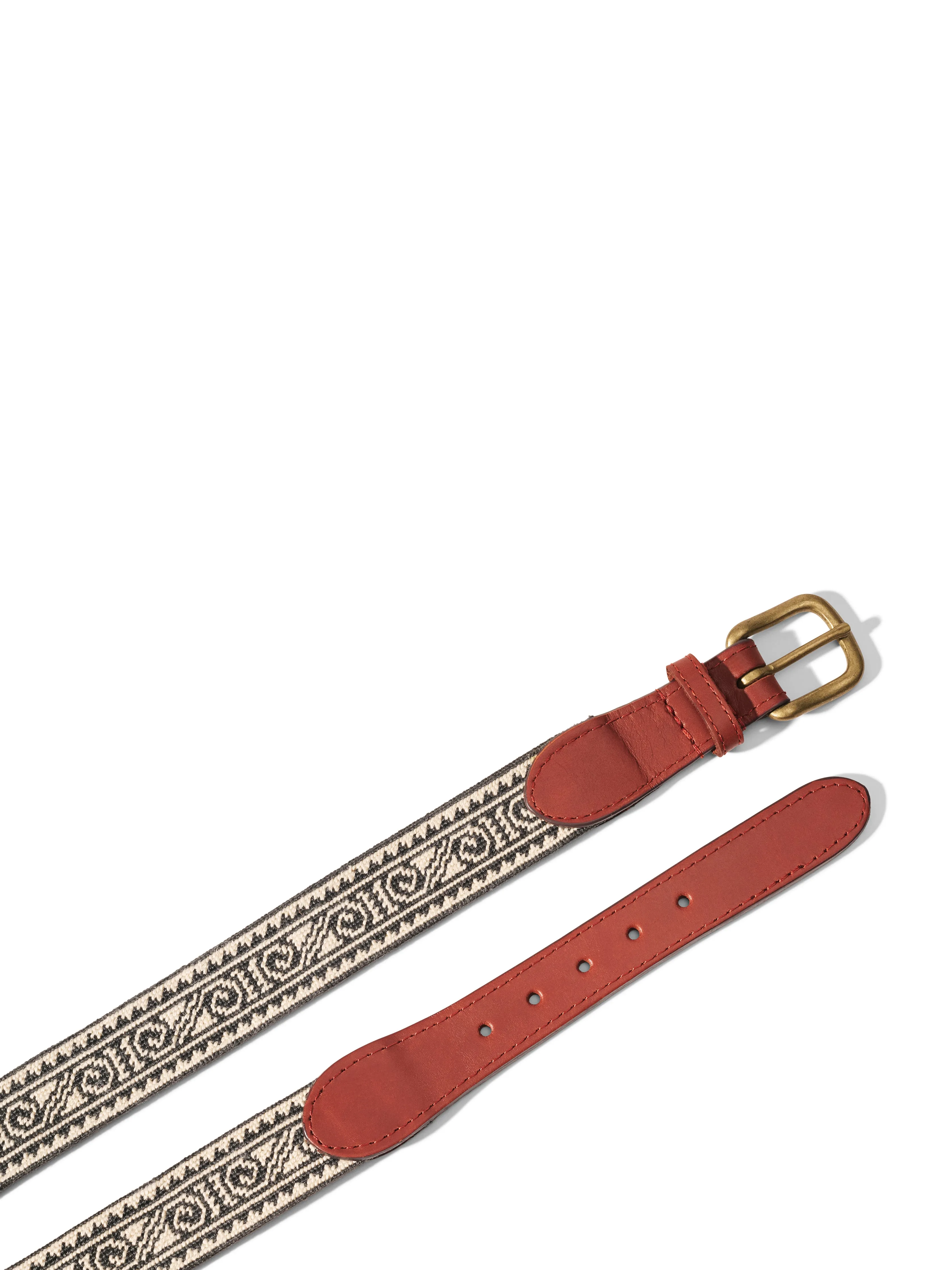 Steven Paul Judd Chahta Embroidered Belt - Charcoal Coiled Snake sold by Faherty product image thumbnail 2