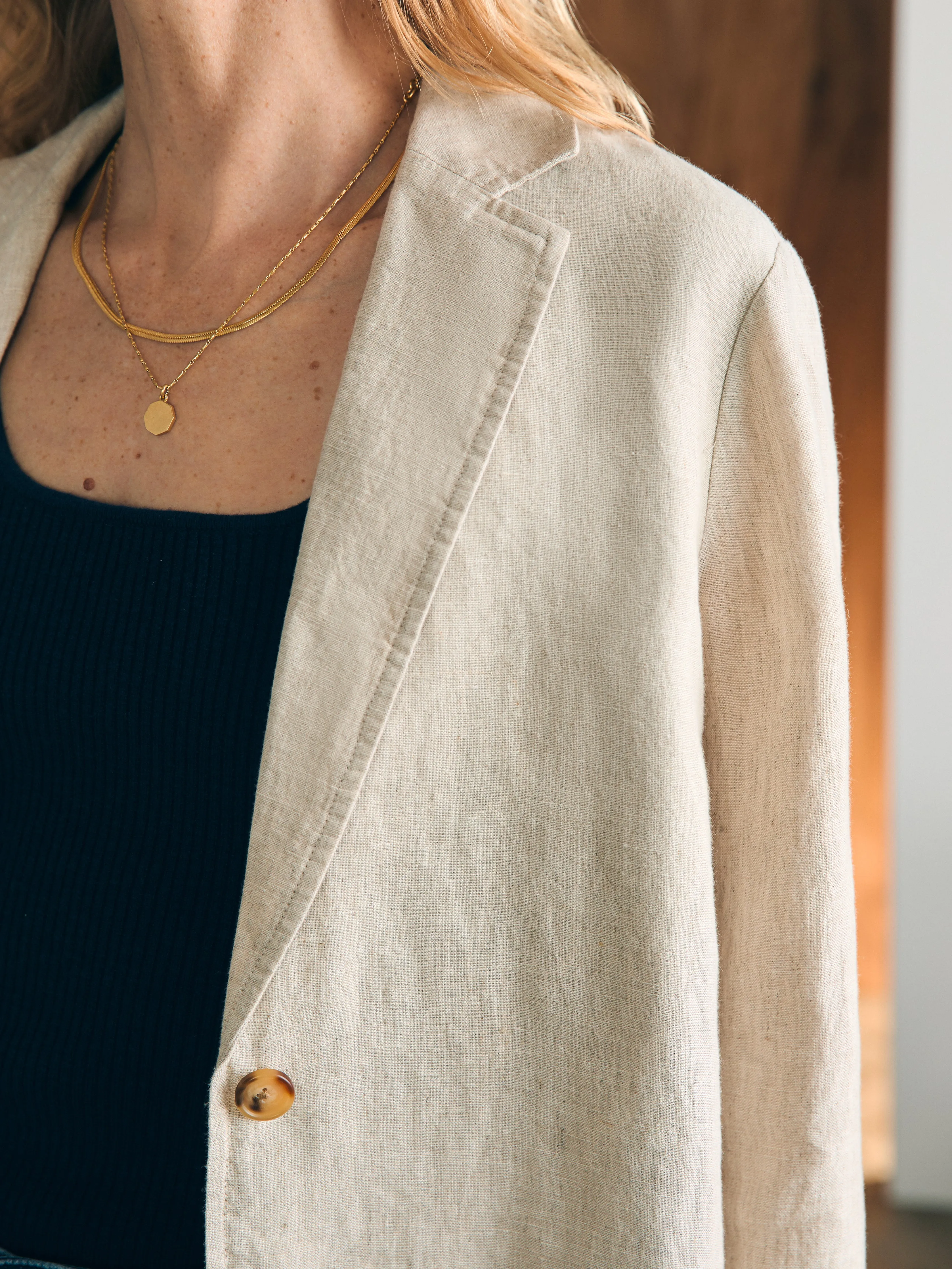 Ventura Linen Blazer - Flax sold by Faherty product image thumbnail 2