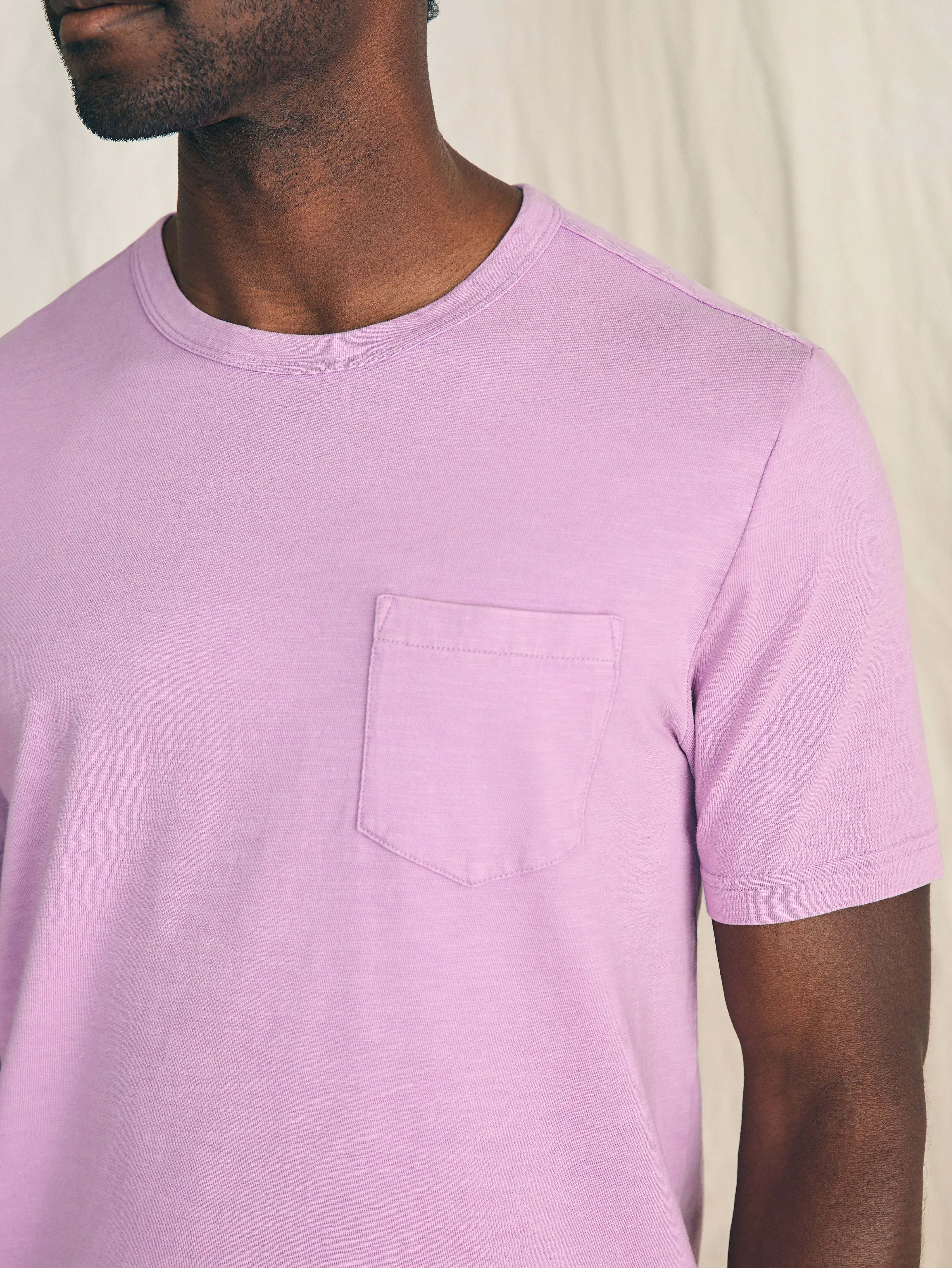 Sunwashed Pocket Tee - Summer Violet sold by Faherty product image thumbnail 2