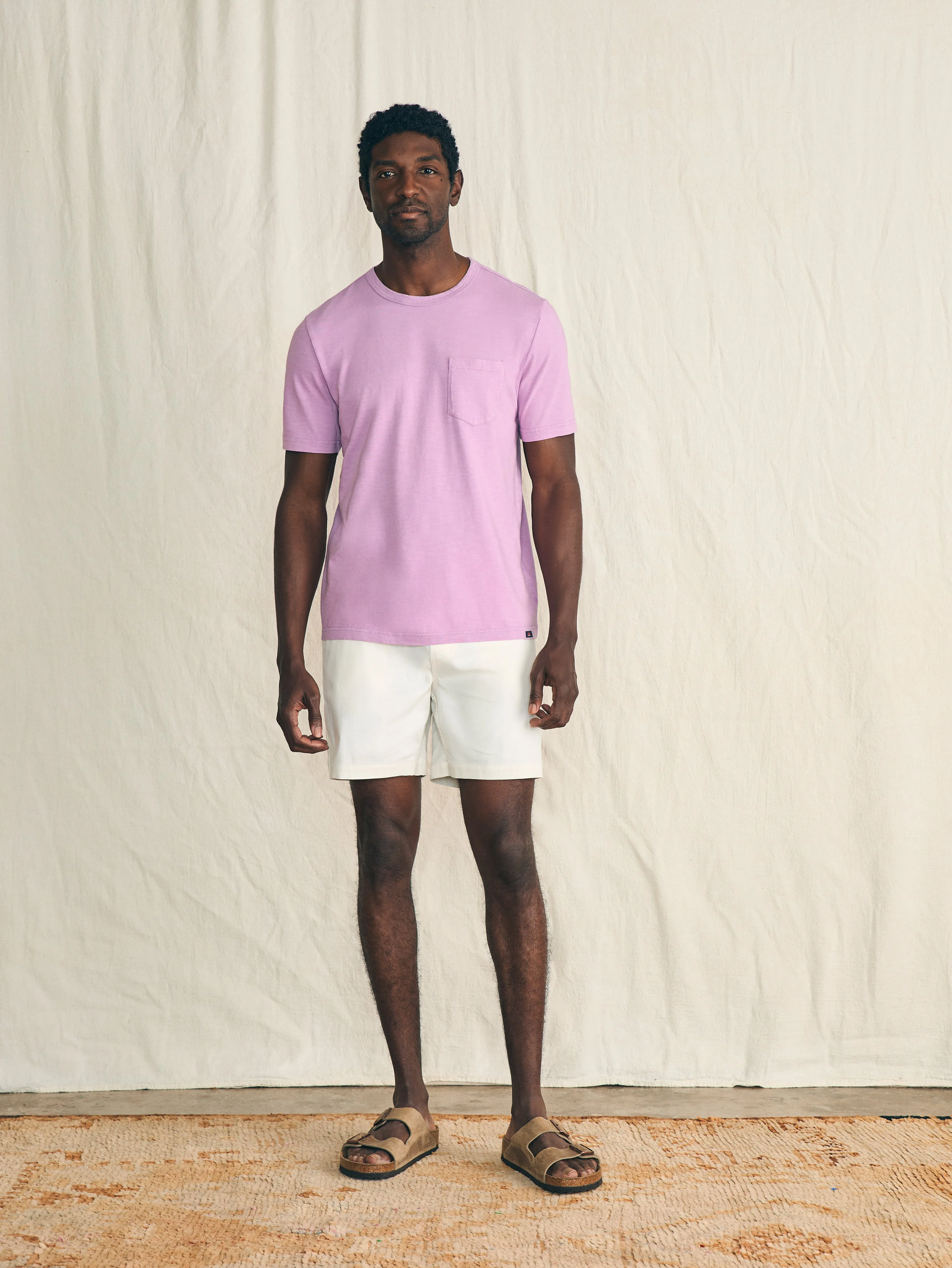 Sunwashed Pocket Tee - Summer Violet sold by Faherty product image thumbnail 3