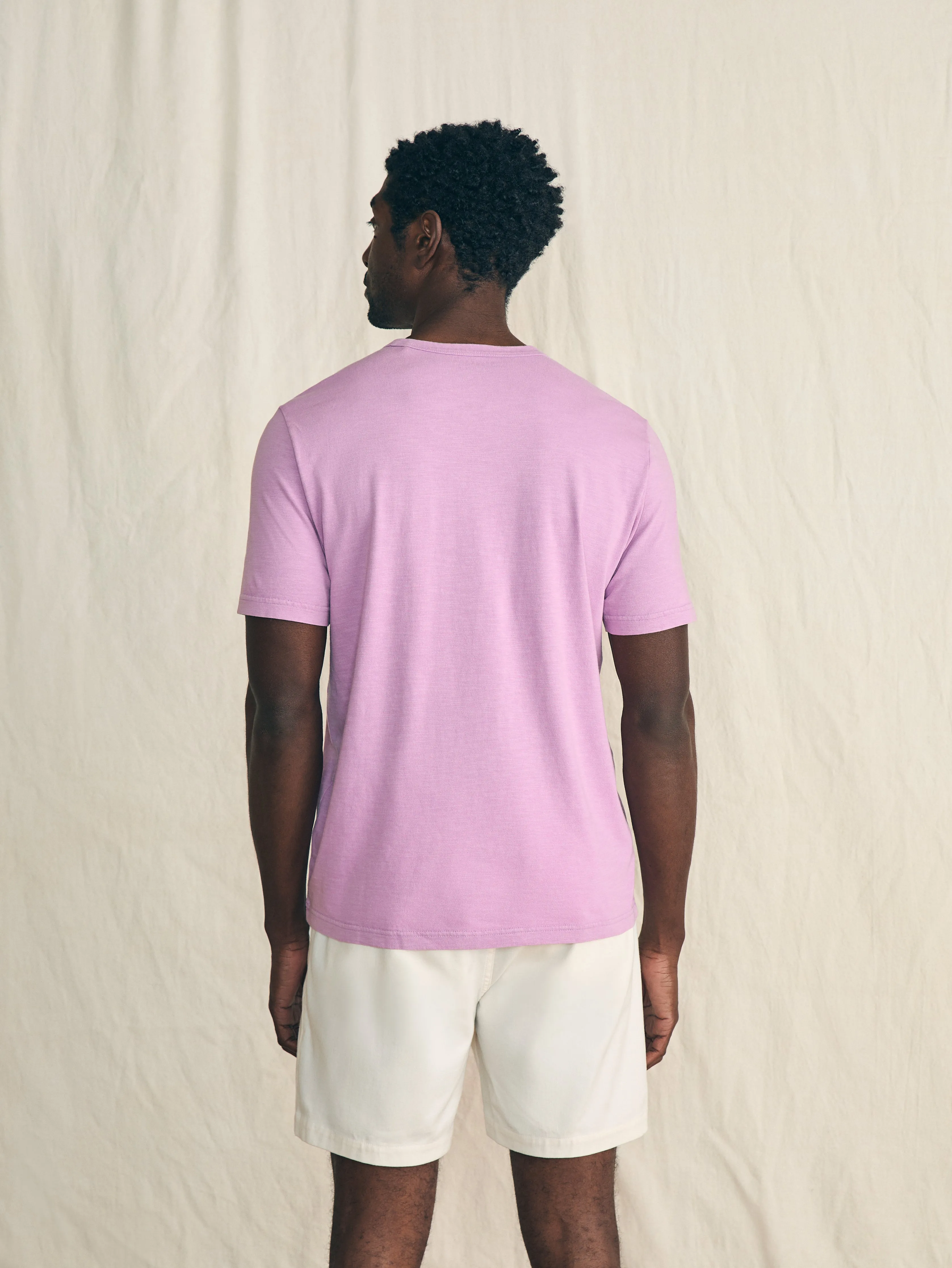 Sunwashed Pocket Tee - Summer Violet sold by Faherty product image thumbnail 5