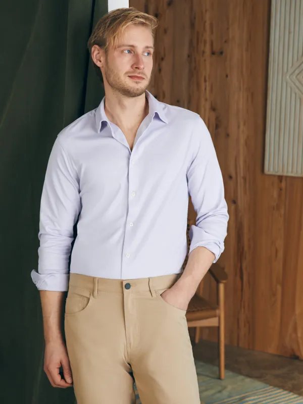 Reserve Knit Shirt - Soft Lavender Melange sold by Faherty