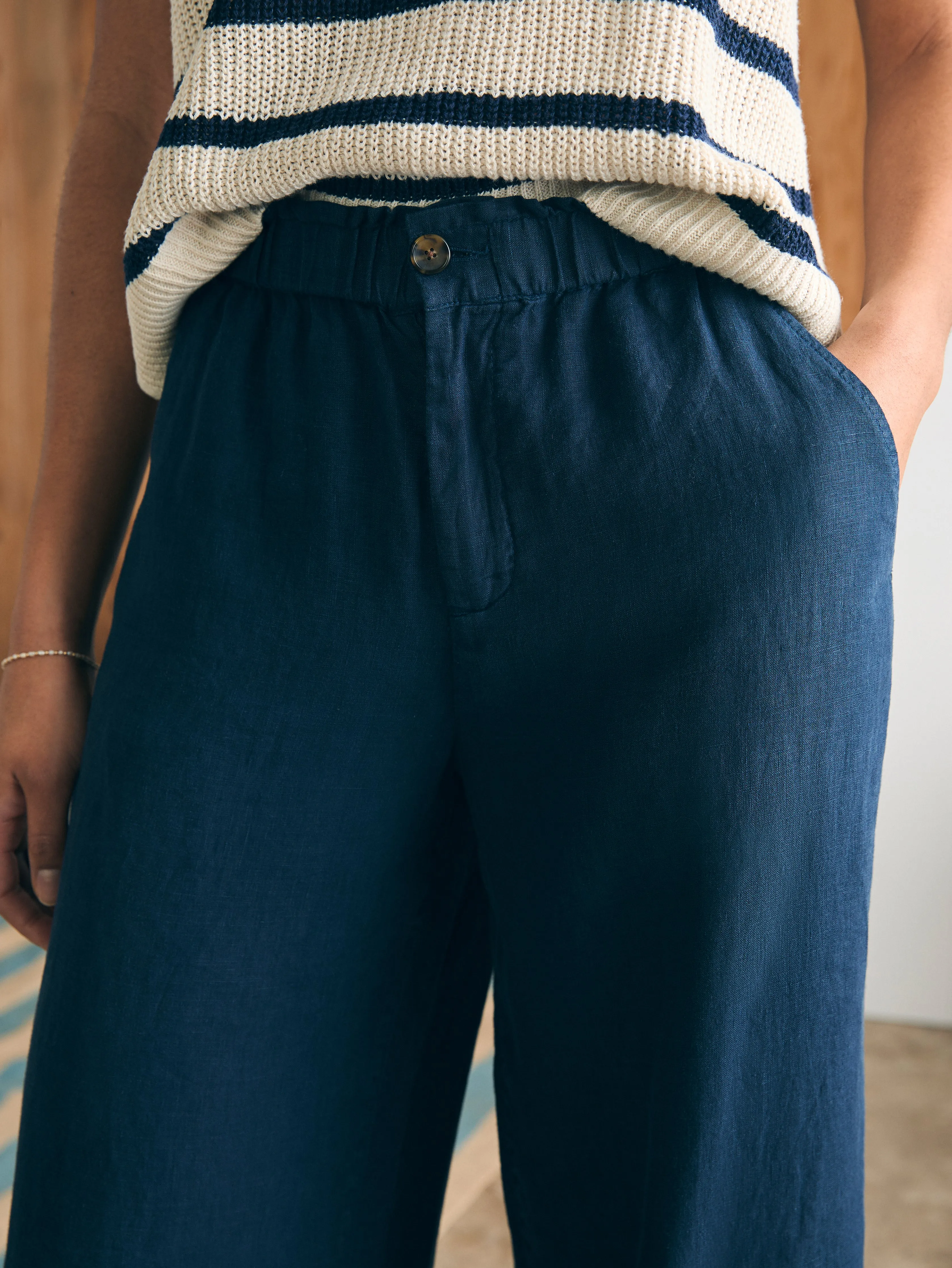 Monterey Linen Pant - After Midnight sold by Faherty product image thumbnail 2