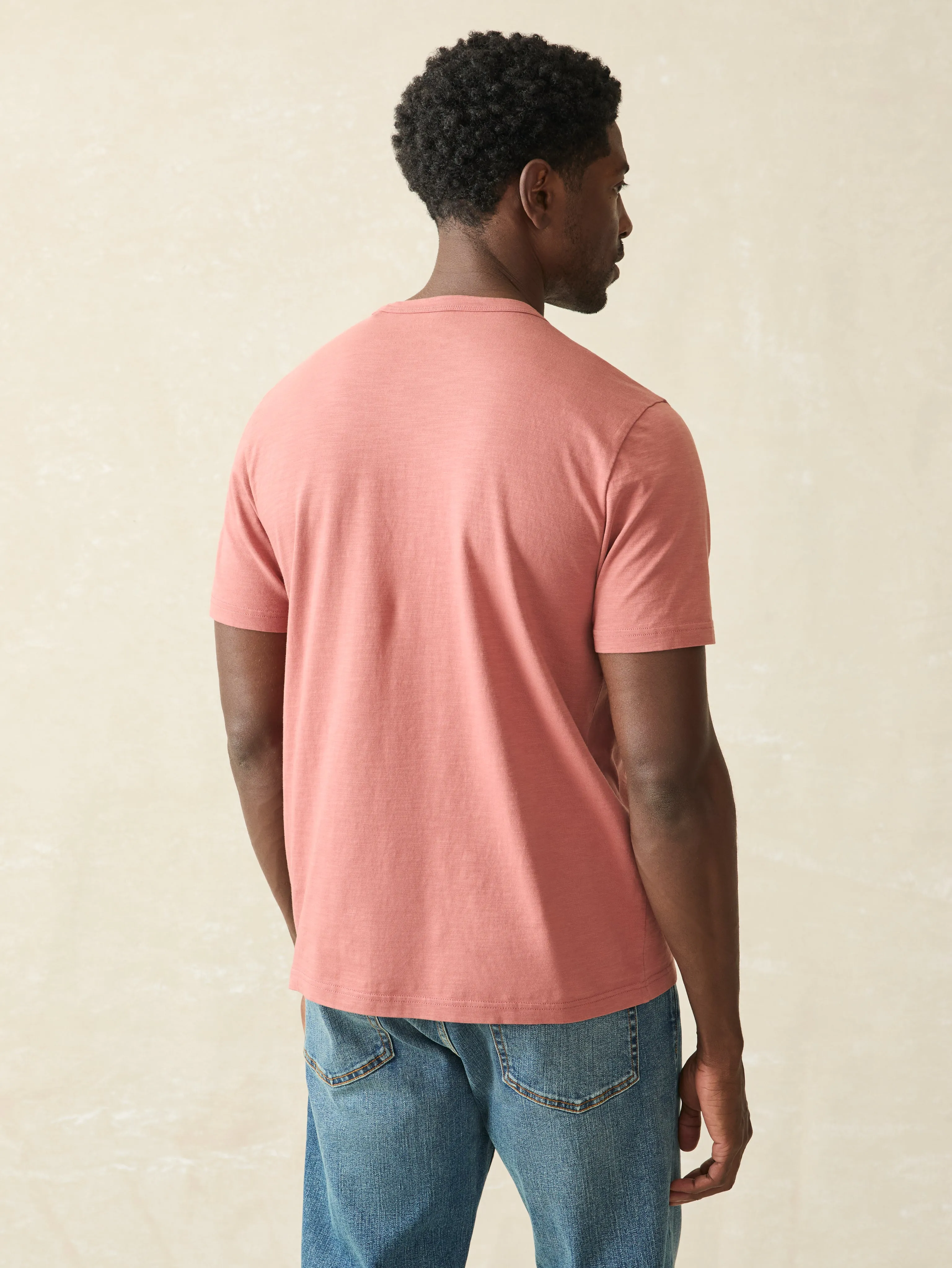 Sunwashed Pocket Tee - Fall Red sold by Faherty product image thumbnail 5