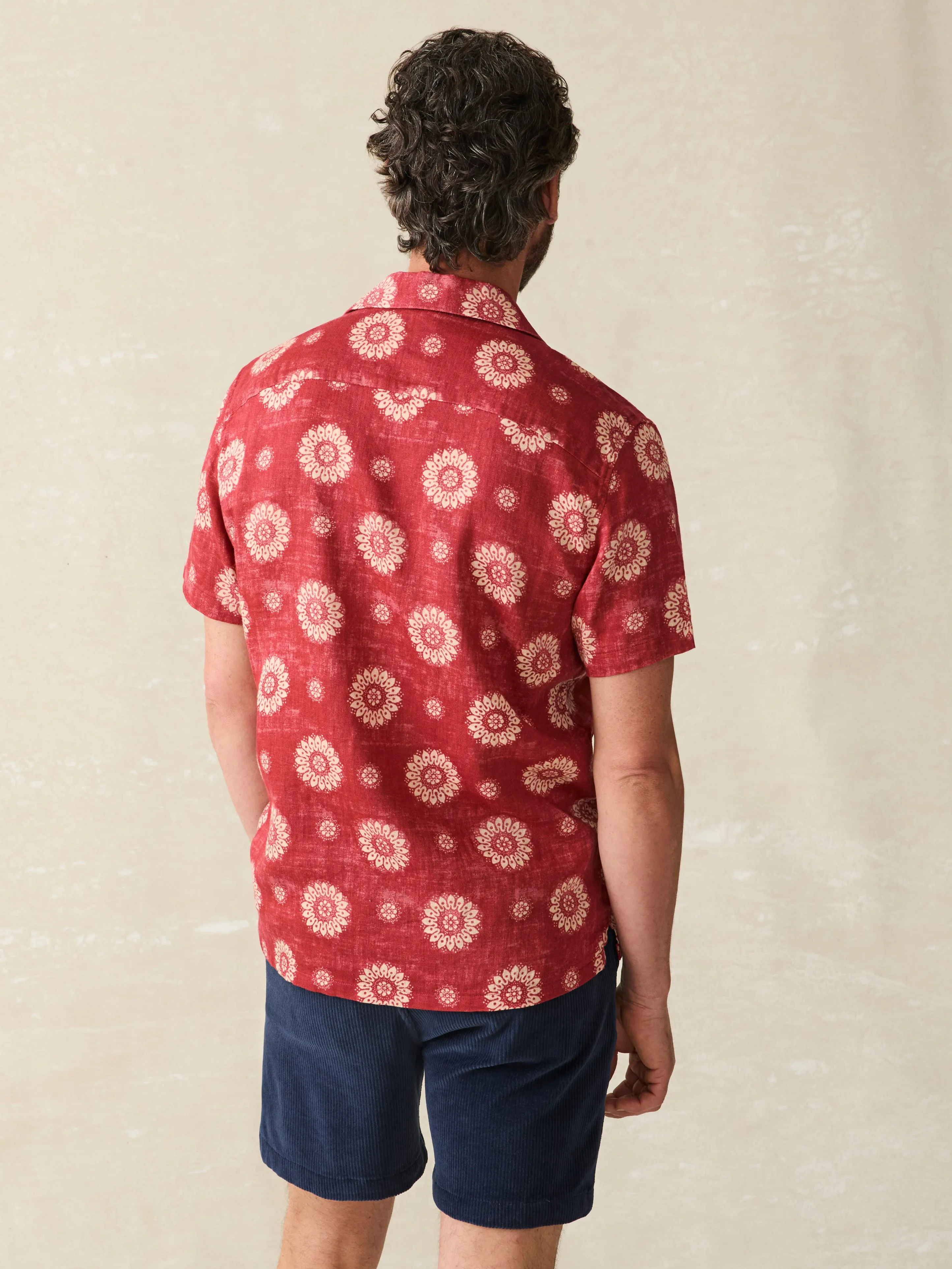 Short-Sleeve Hemp Blend Camp Shirt - Sun Blossom sold by Faherty product image thumbnail 5