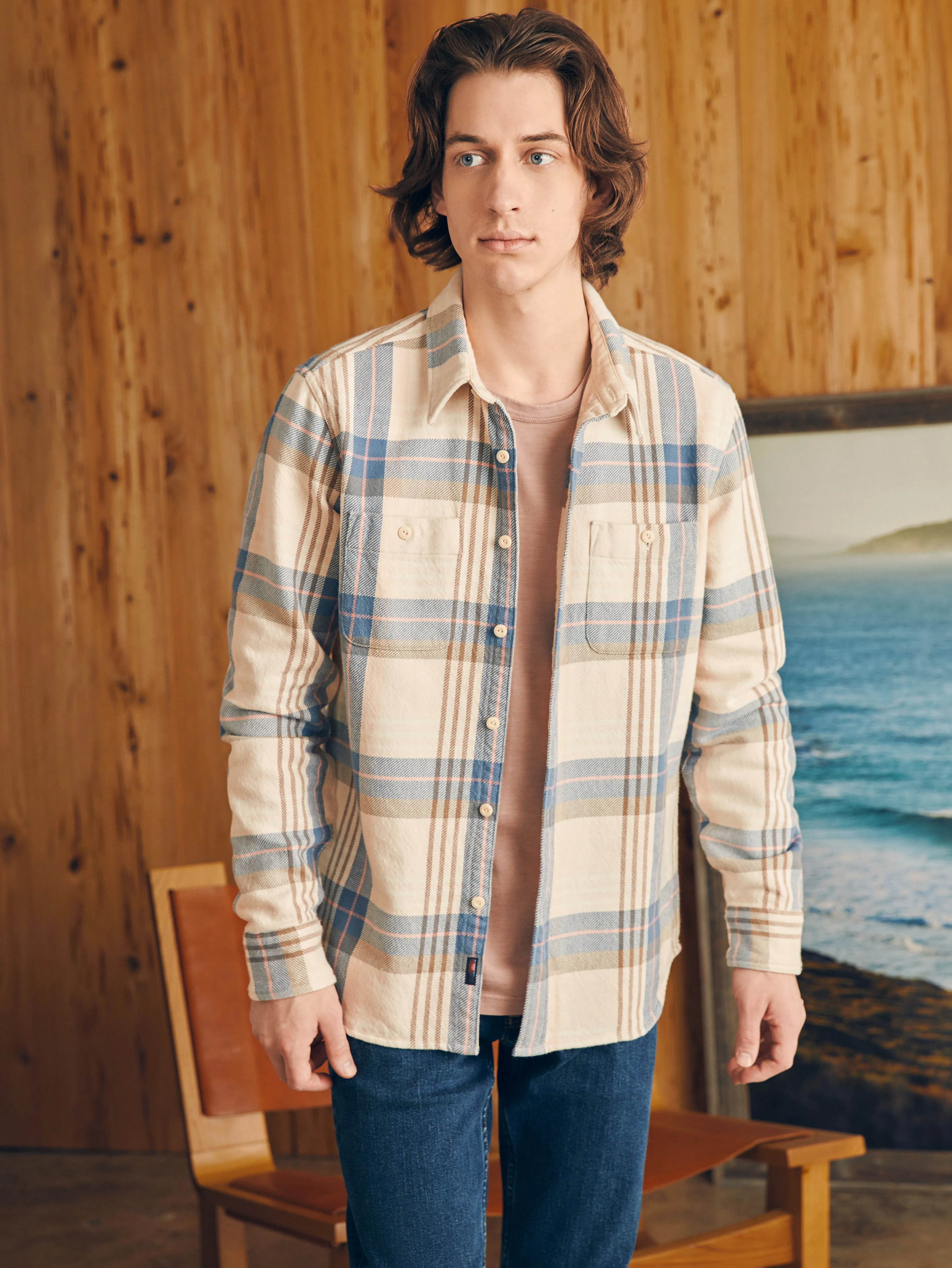 Surf Flannel - Spring Evening sold by Faherty