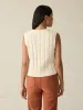 Sunwashed Sweater Vest - White Shell sold by Faherty