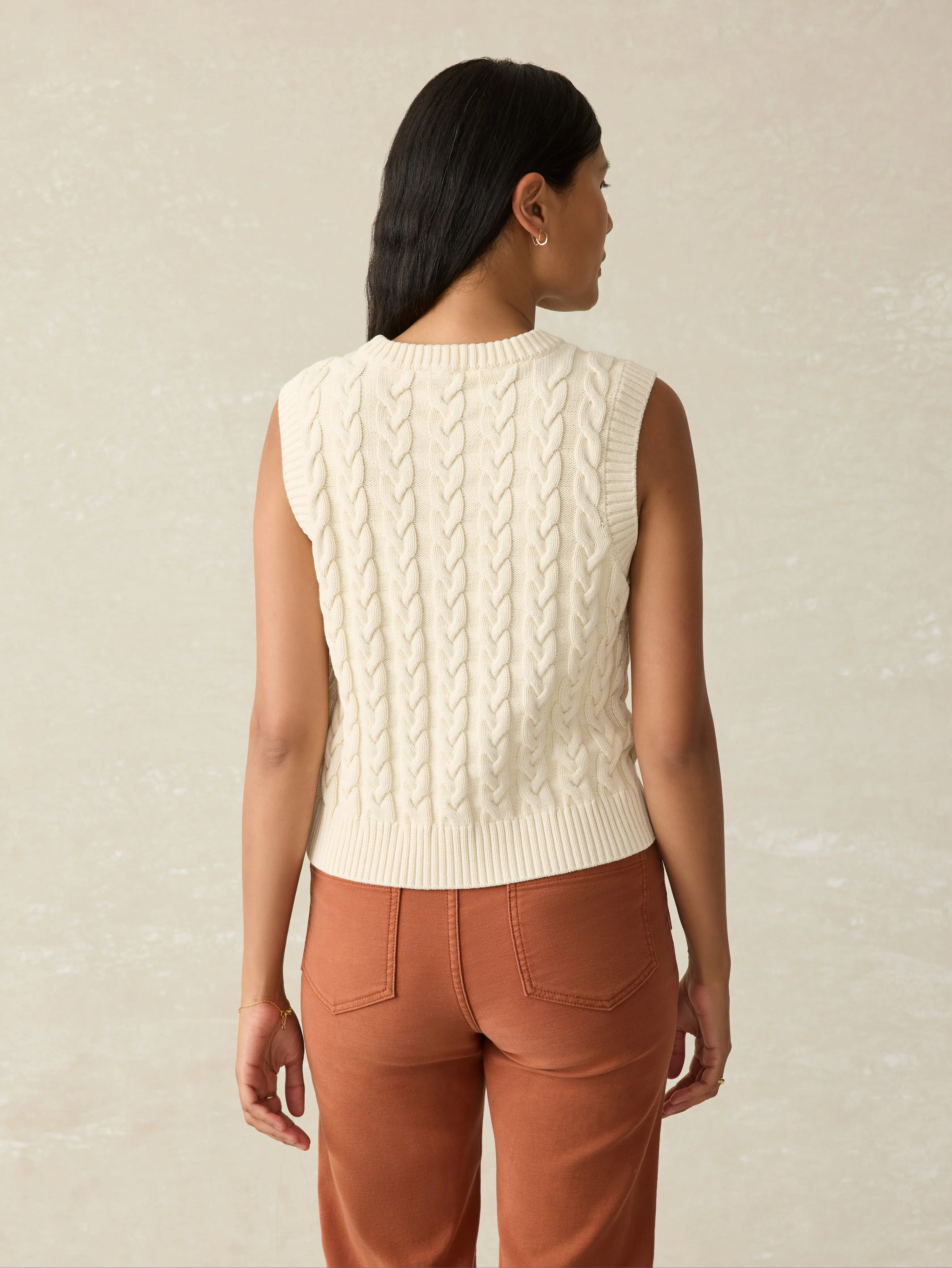 Sunwashed Sweater Vest - White Shell sold by Faherty product image thumbnail 5
