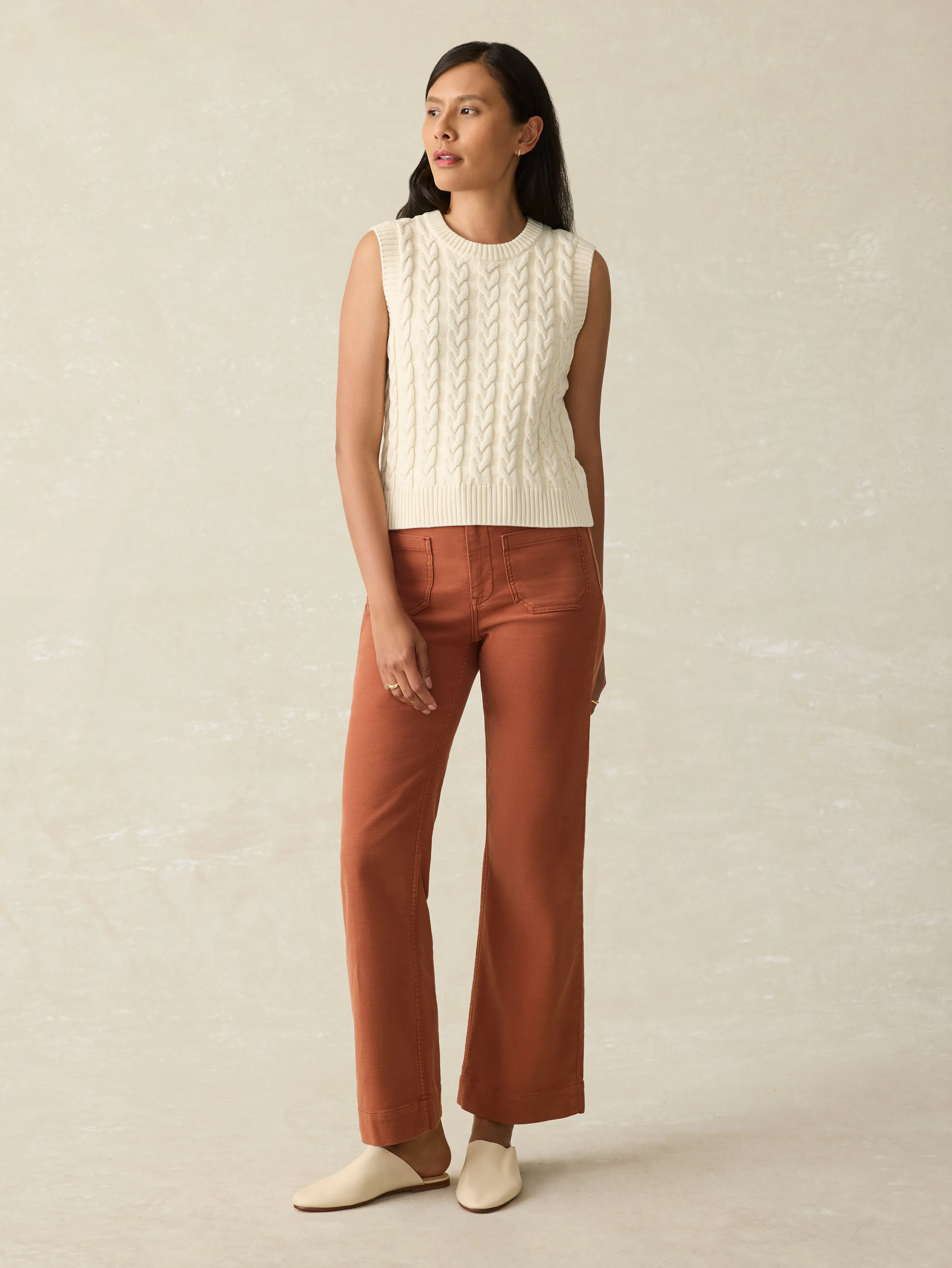 Sunwashed Sweater Vest - White Shell sold by Faherty product image thumbnail 4