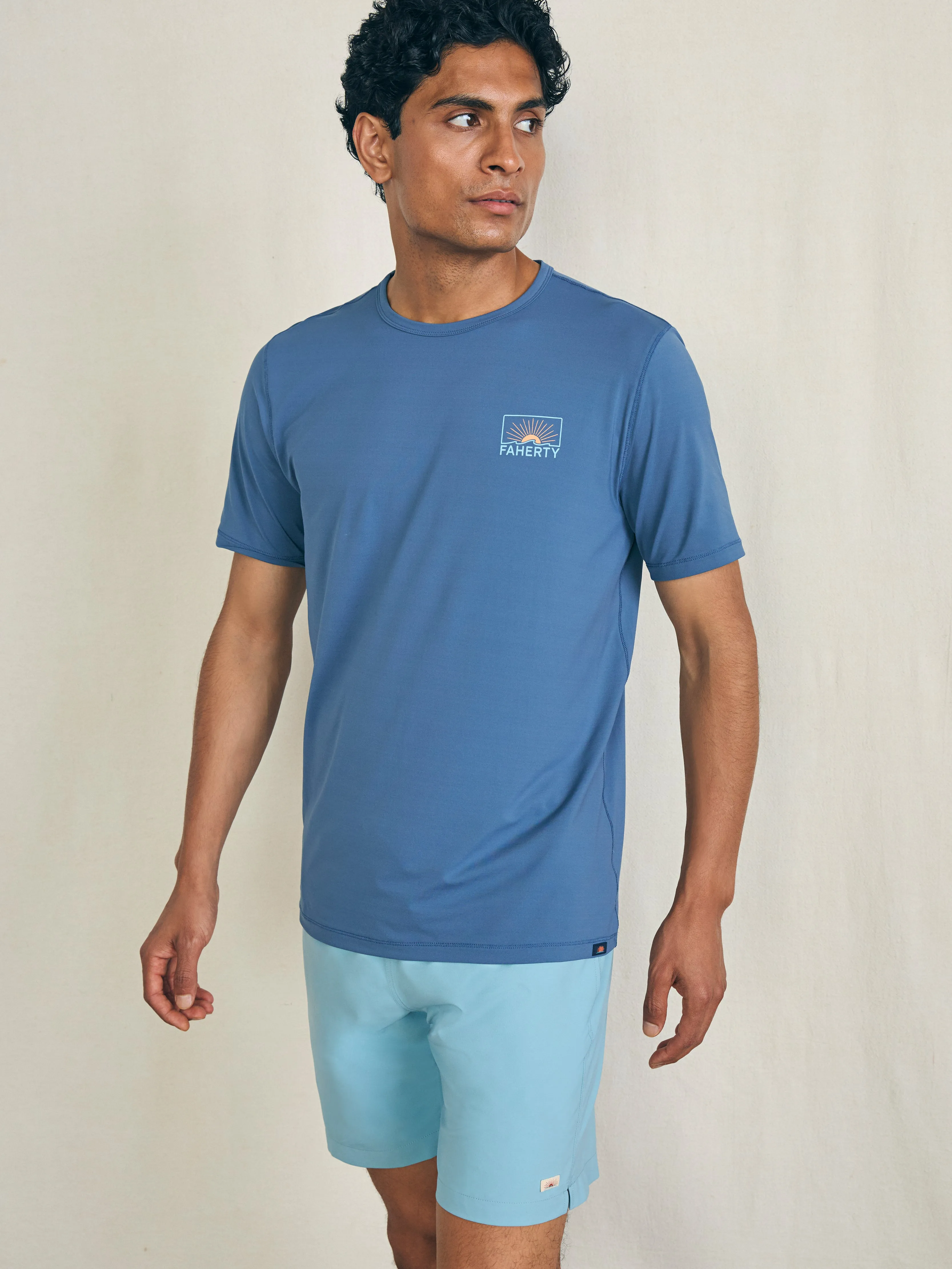 Shorelite Short-Sleeve Tech Tee - Breaker Blue sold by Faherty product image thumbnail 3
