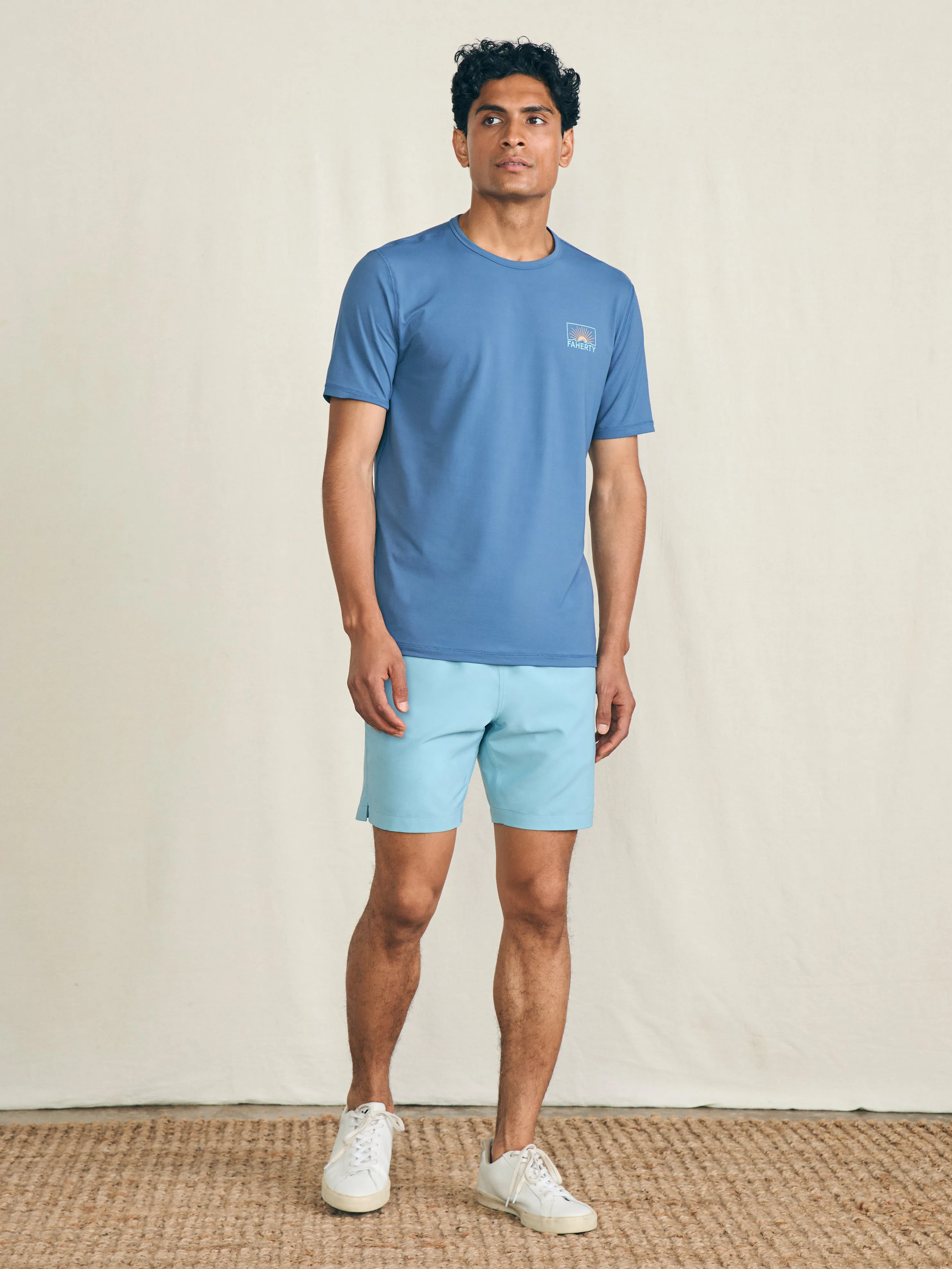 Shorelite Short-Sleeve Tech Tee - Breaker Blue sold by Faherty product image thumbnail 4
