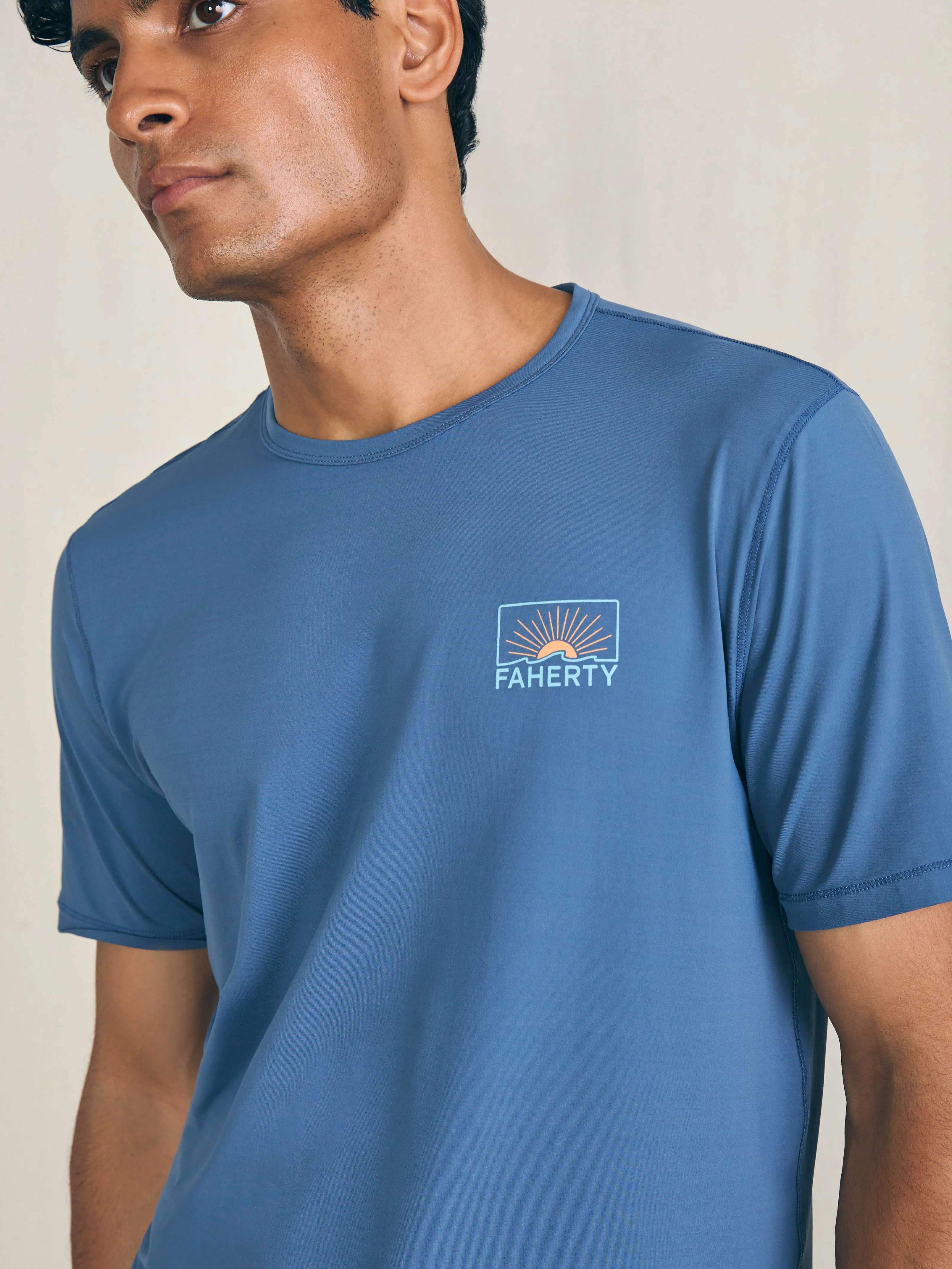 Shorelite Short-Sleeve Tech Tee - Breaker Blue sold by Faherty product image thumbnail 2