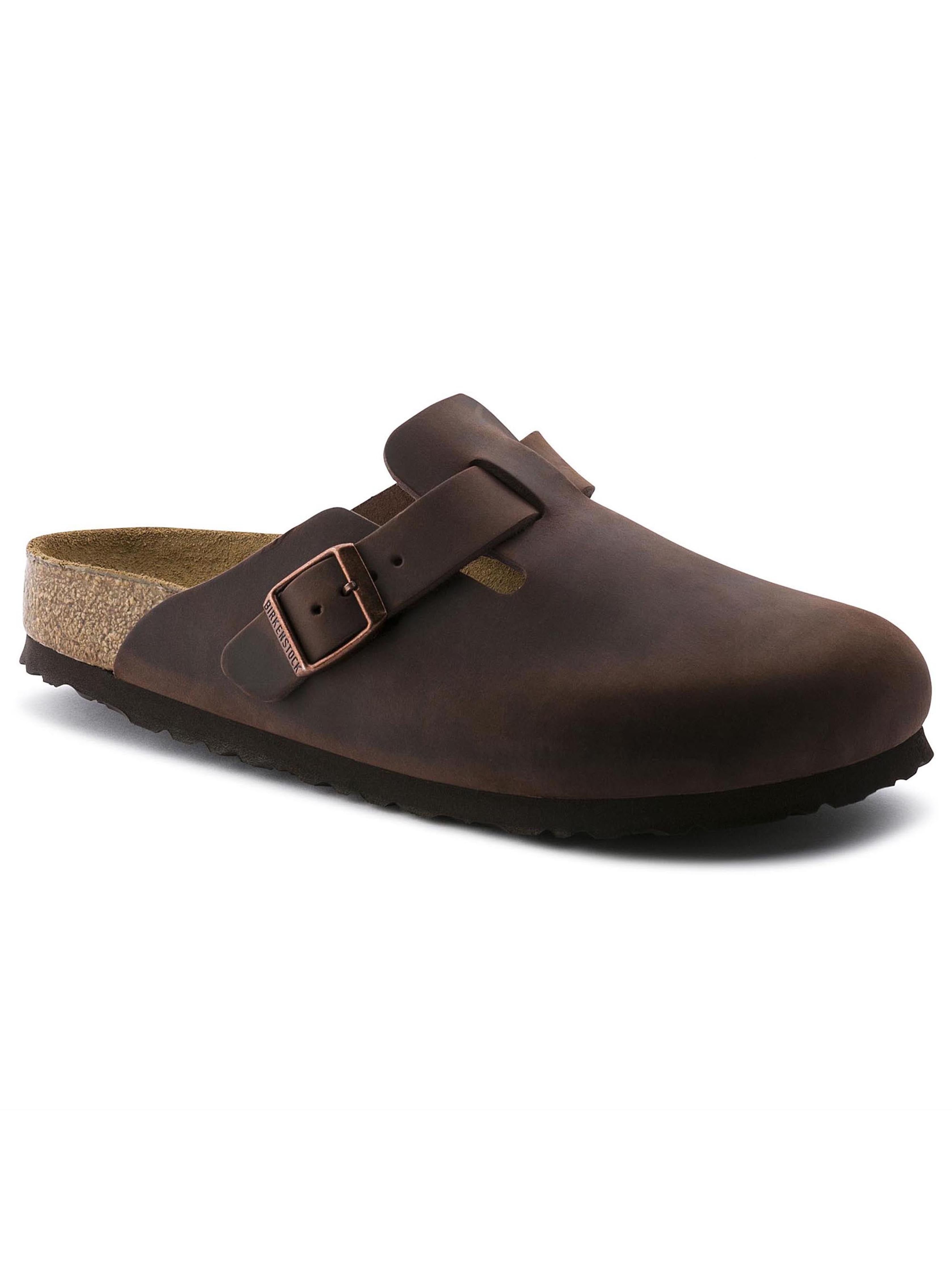 Women's Birkenstock Boston Clog Soft Footbed - Oiled Leather Habana sold by Faherty