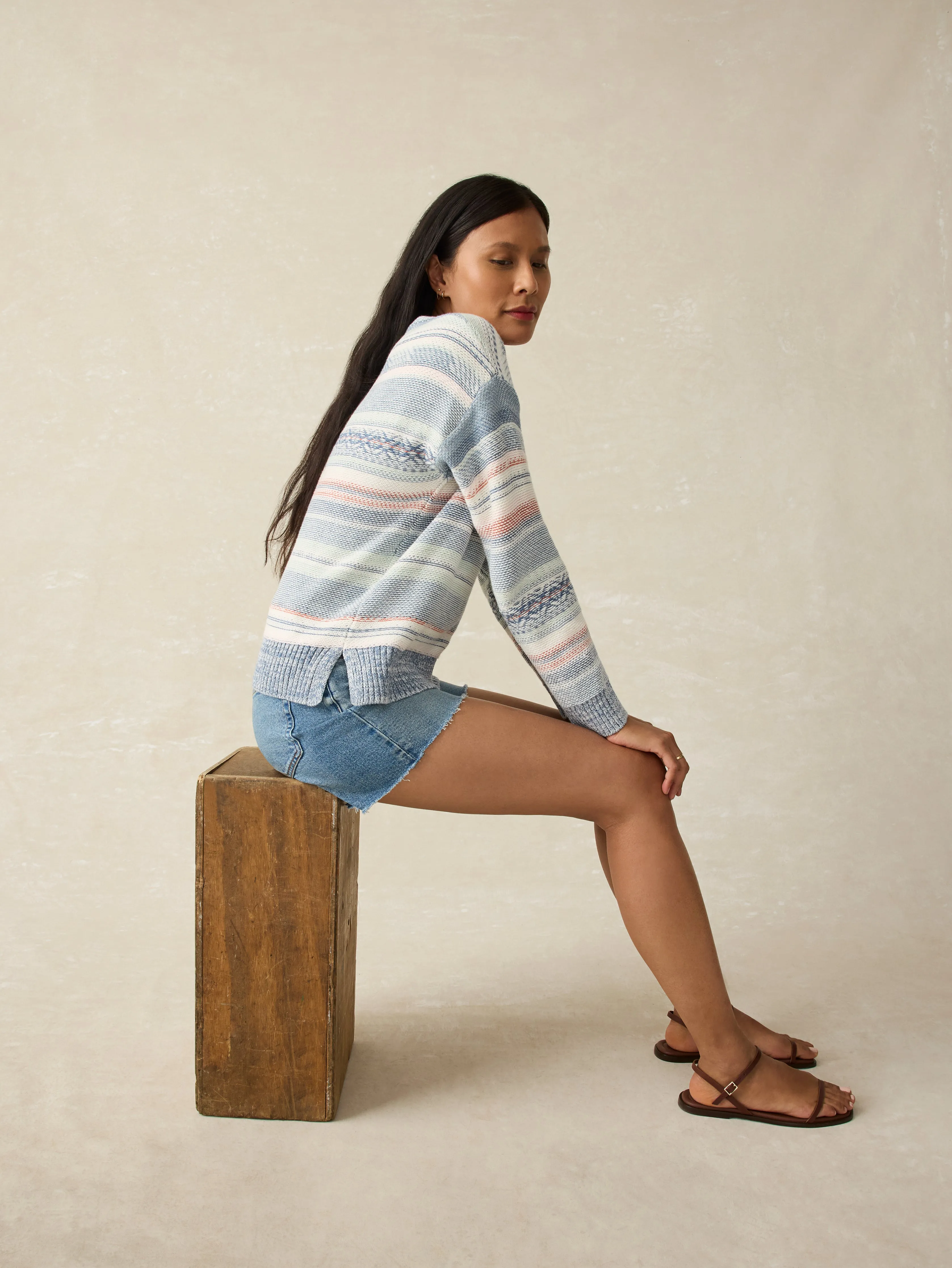 High Tide Sweater - Todos Santos Stripe sold by Faherty product image thumbnail 3